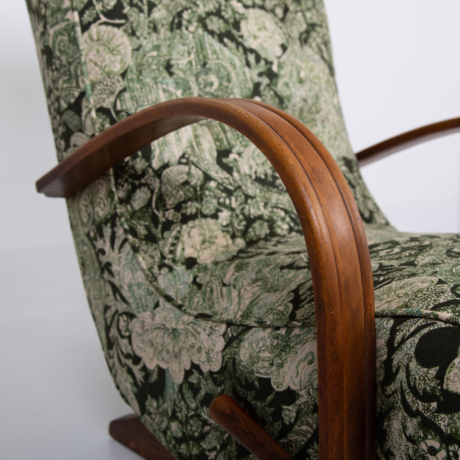 photo for sale Art Deco Bentwood Armchair New Liberty Upholstery C1930