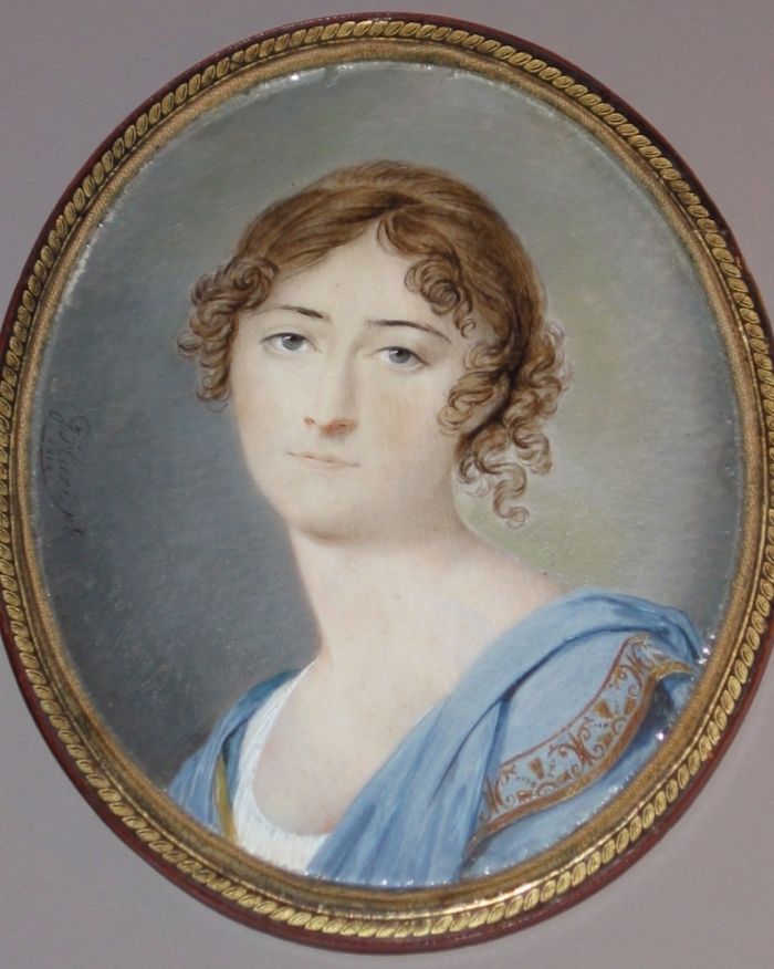 Hari: Portrait Miniature Of A Young Lady In Empire Gown