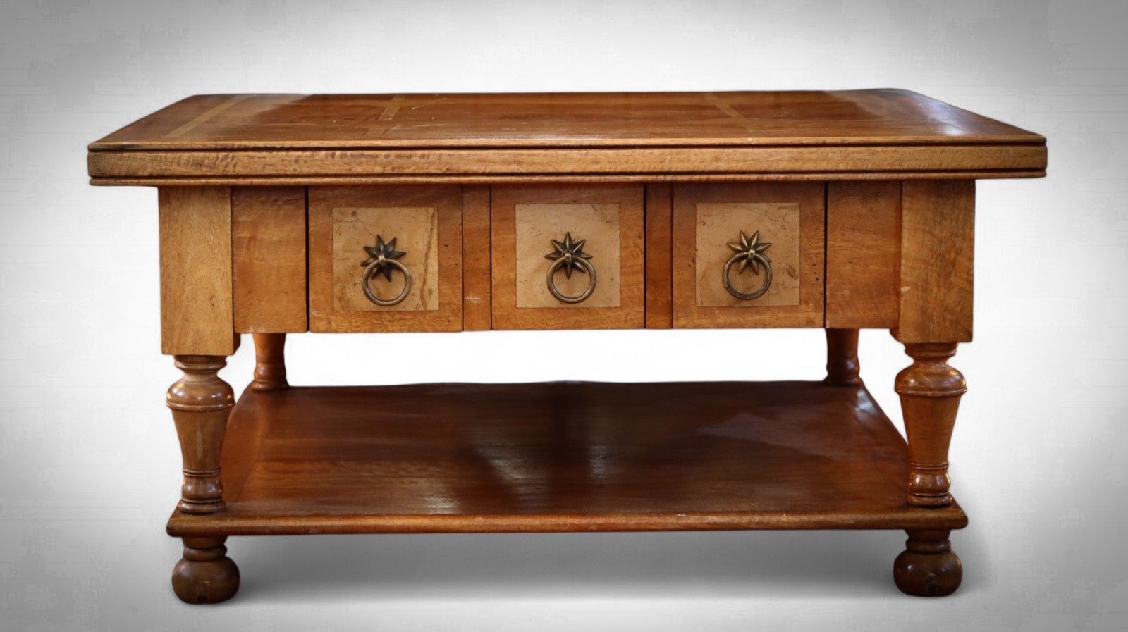 Stunning Barker & Stonehouse Flagstone Coffee Table Drawers Table Fruitwood 🚚🚚
