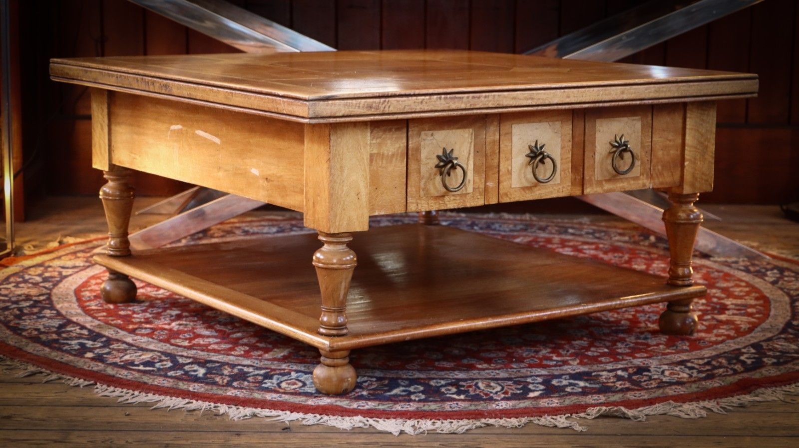 Stunning Barker & Stonehouse Flagstone Coffee Table Drawers Table Fruitwood 🚚🚚 photo Furniture