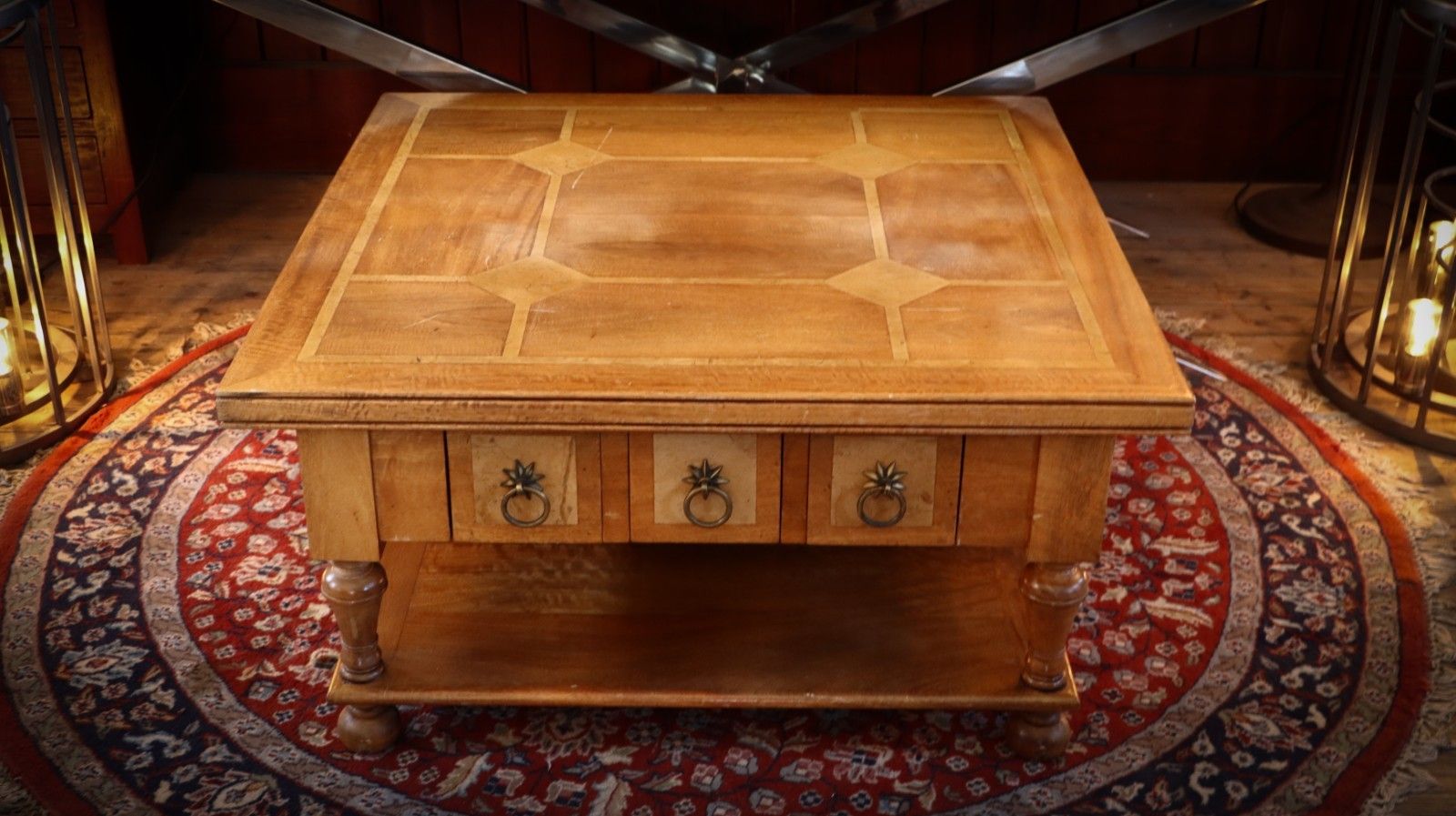Stunning Barker & Stonehouse Flagstone Coffee Table Drawers Table Fruitwood 🚚🚚 photo buy