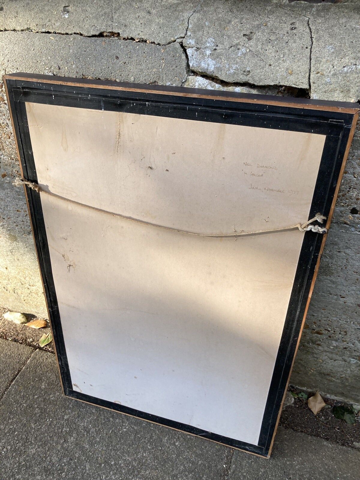 Neil Diamond Memorabilia Oil Painting Framed Portrait Mid Century Dated 1977 photo vinterior