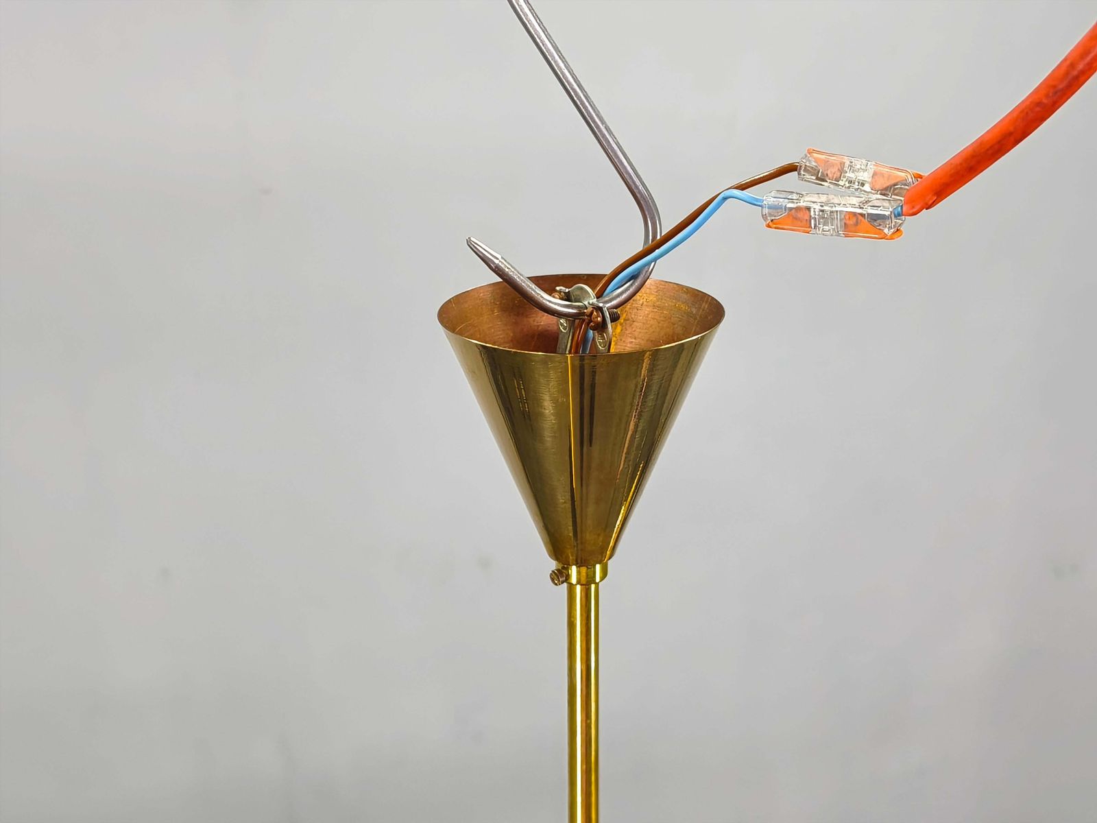 photo for sale Italian Stilnovo Style Brass Sputnik Chandelier, 1970s