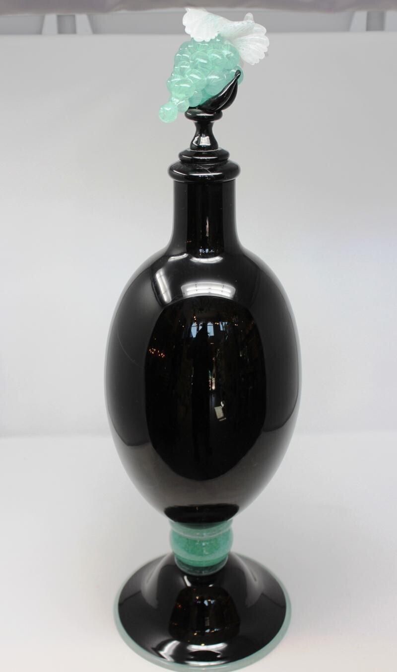 Gambaro & Poggi   Tall Murano Glass Vase With Stopper photo 1480.0
