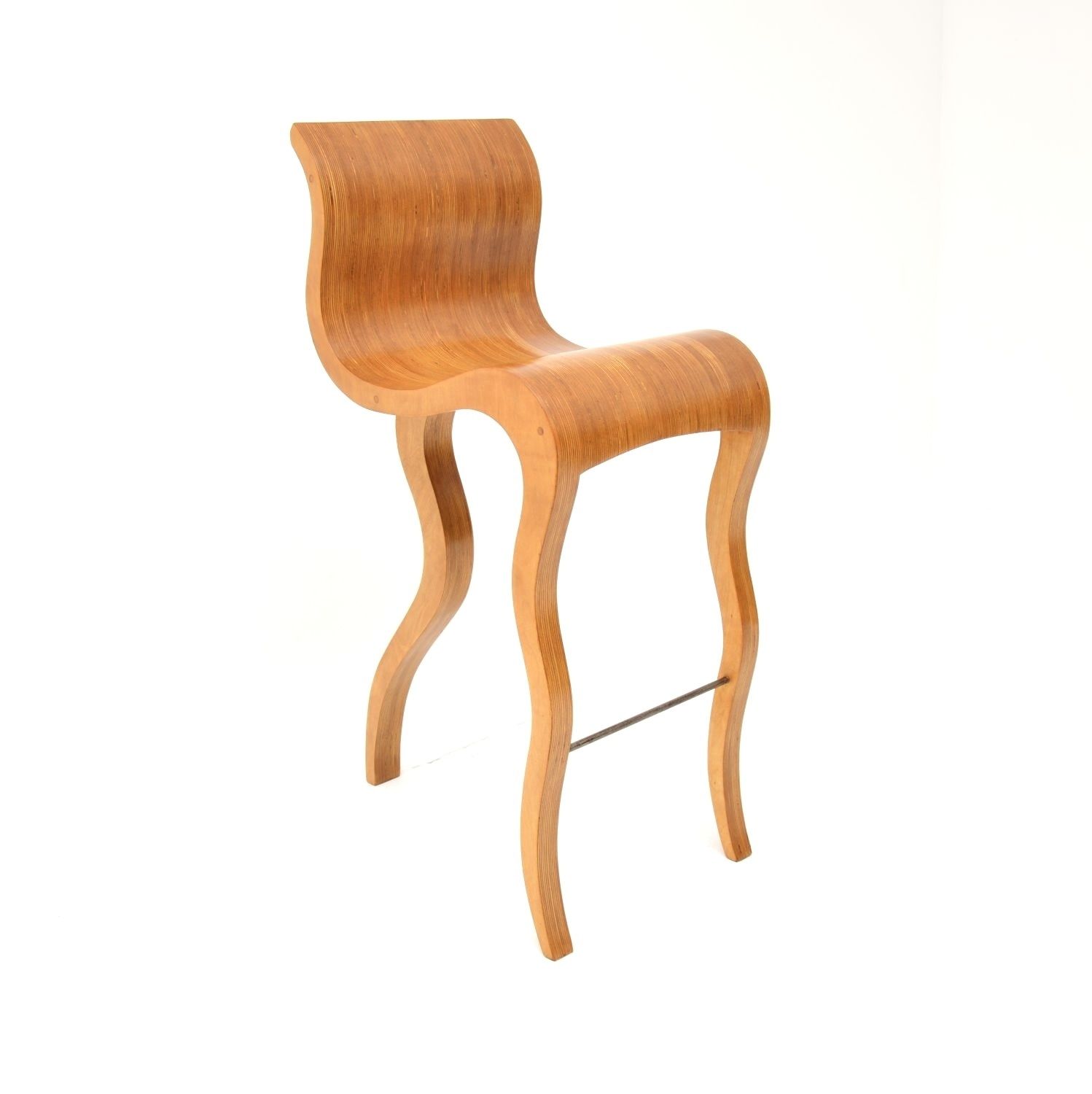 Vintage Laminated Sculptural Bar Stool photo for sale