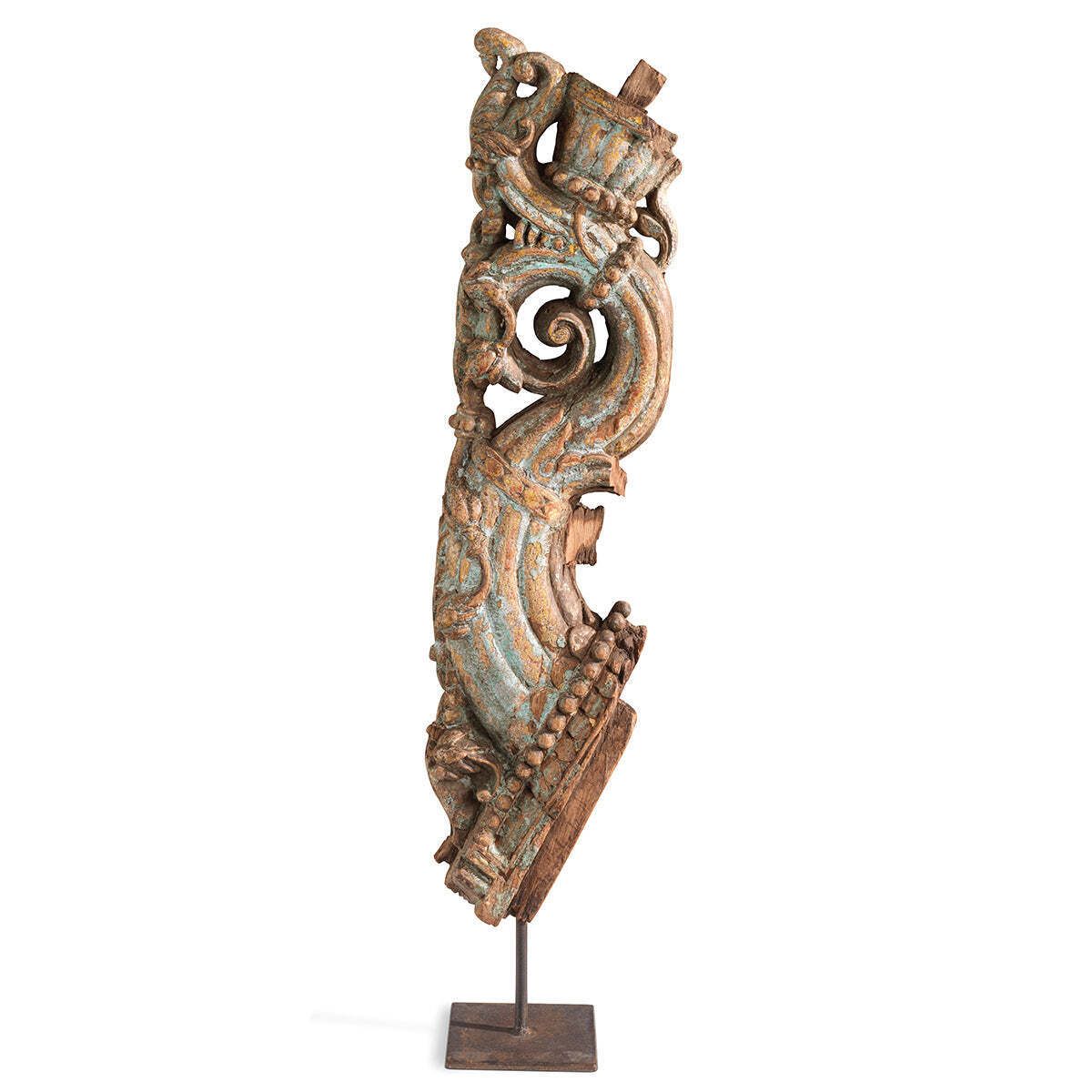 Vintage Carved Wooden Bracket On Stand photo furniture
