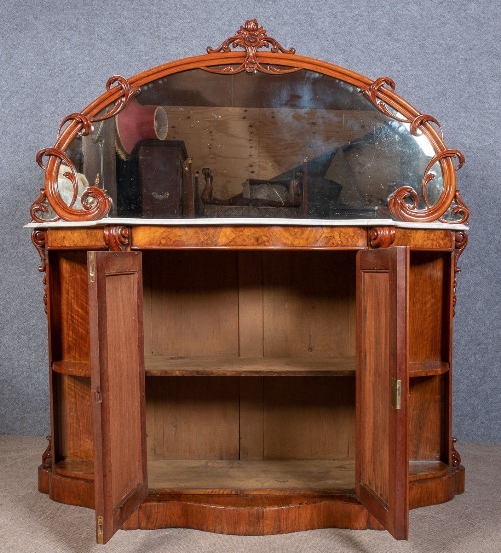 Victorian Walnut Mirror Back Credenza photo 1485.0
