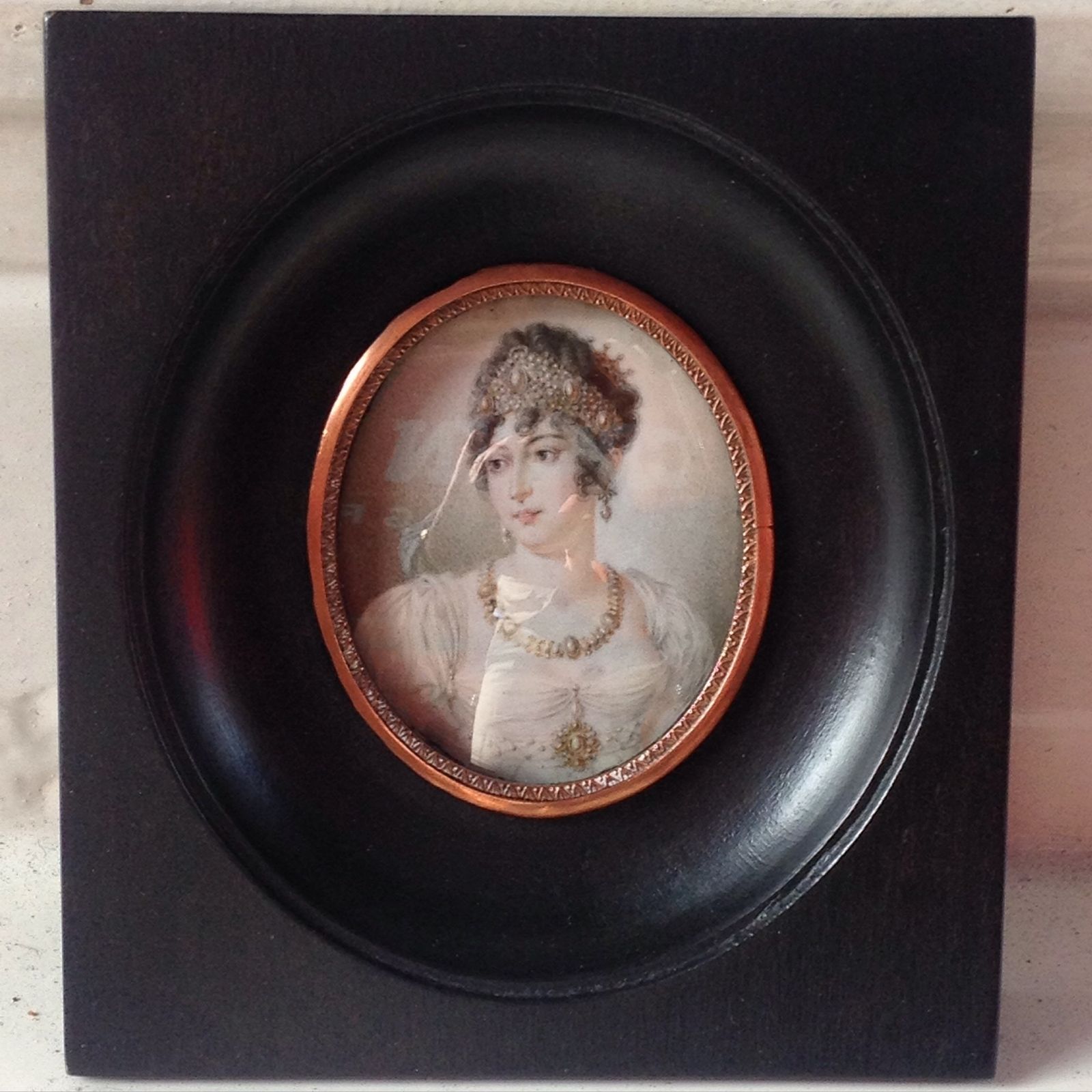 Portrait Miniature Of Caroline Bonaparte photo Art