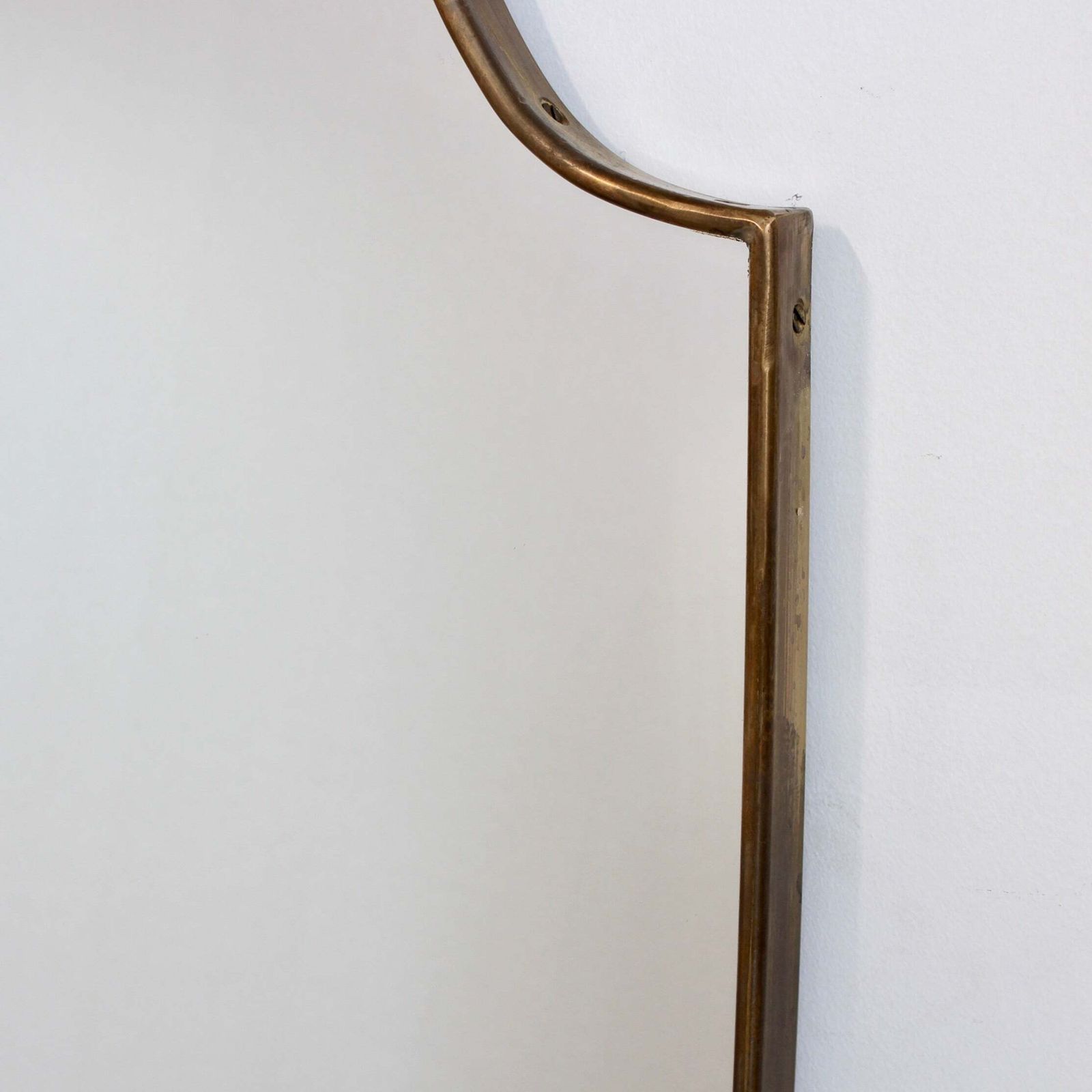 Vintage Italian Wall Mirror With Brass Frame (Circa 1960s) photo buy