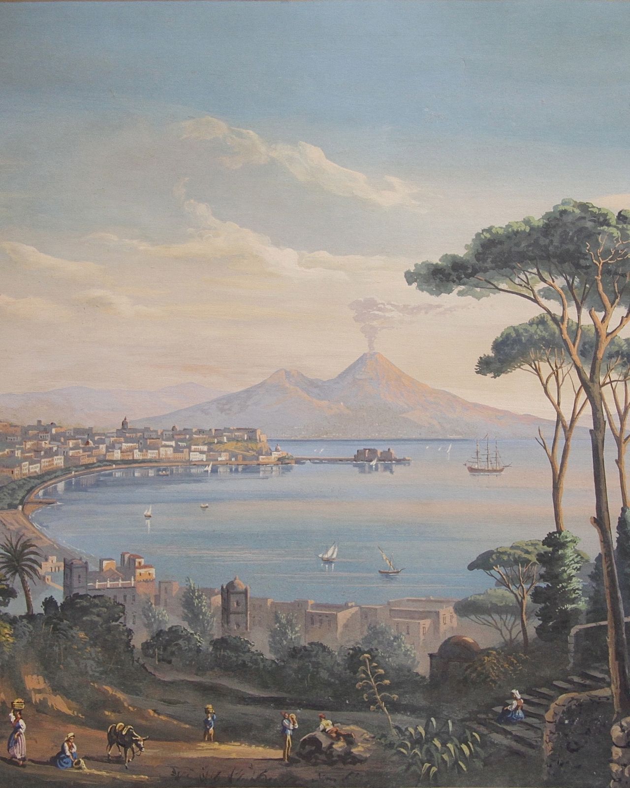 Pair Grand Tour Views Of Naples