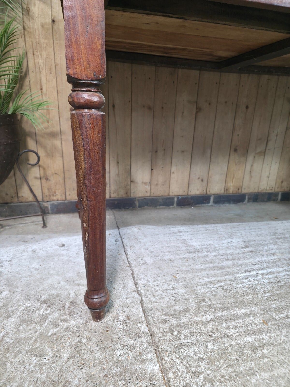 photo for sale Vintage Antique Colonial Indian Hardwood Wooden Dining Table Kitchen Island