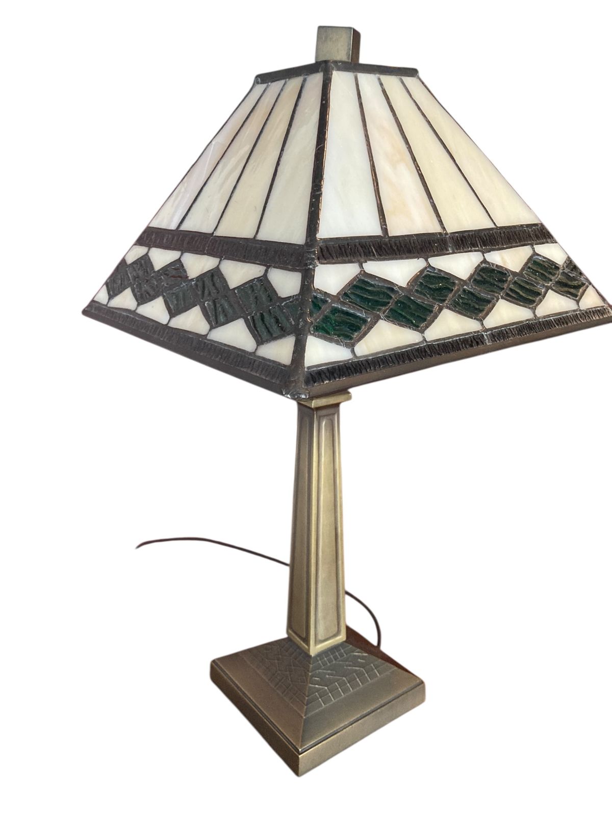 Art Deco Style Table Lamp In The Manor Of Tiffany photo for sale