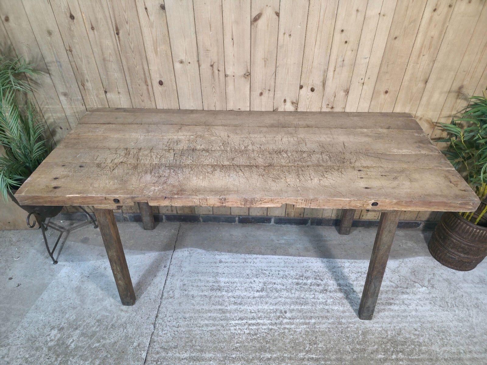 Old Antique Primitive Rustic Hungarian Wooden Butchers Prep Table Kitchen Island photo furniture