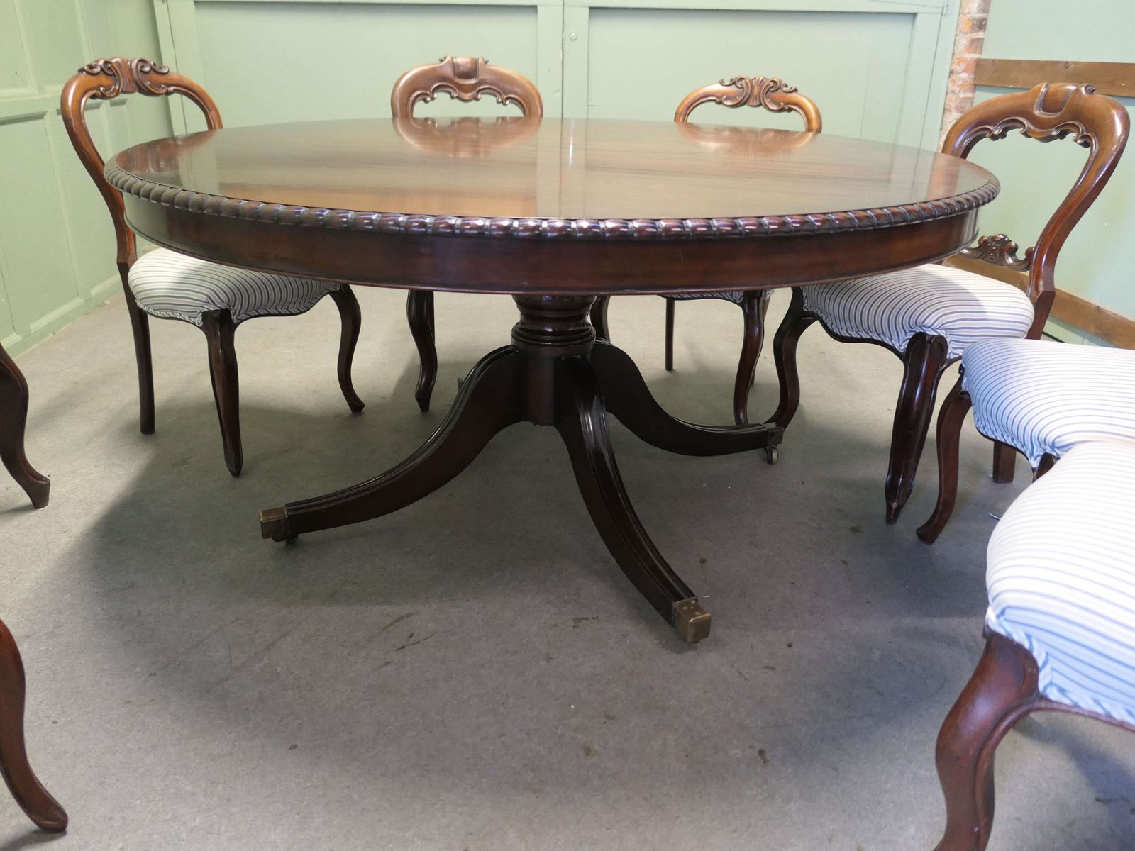 Large Centre Dining Table And 8 Chairs This Is An Outstanding Set, The Table Is Circular photo Furniture