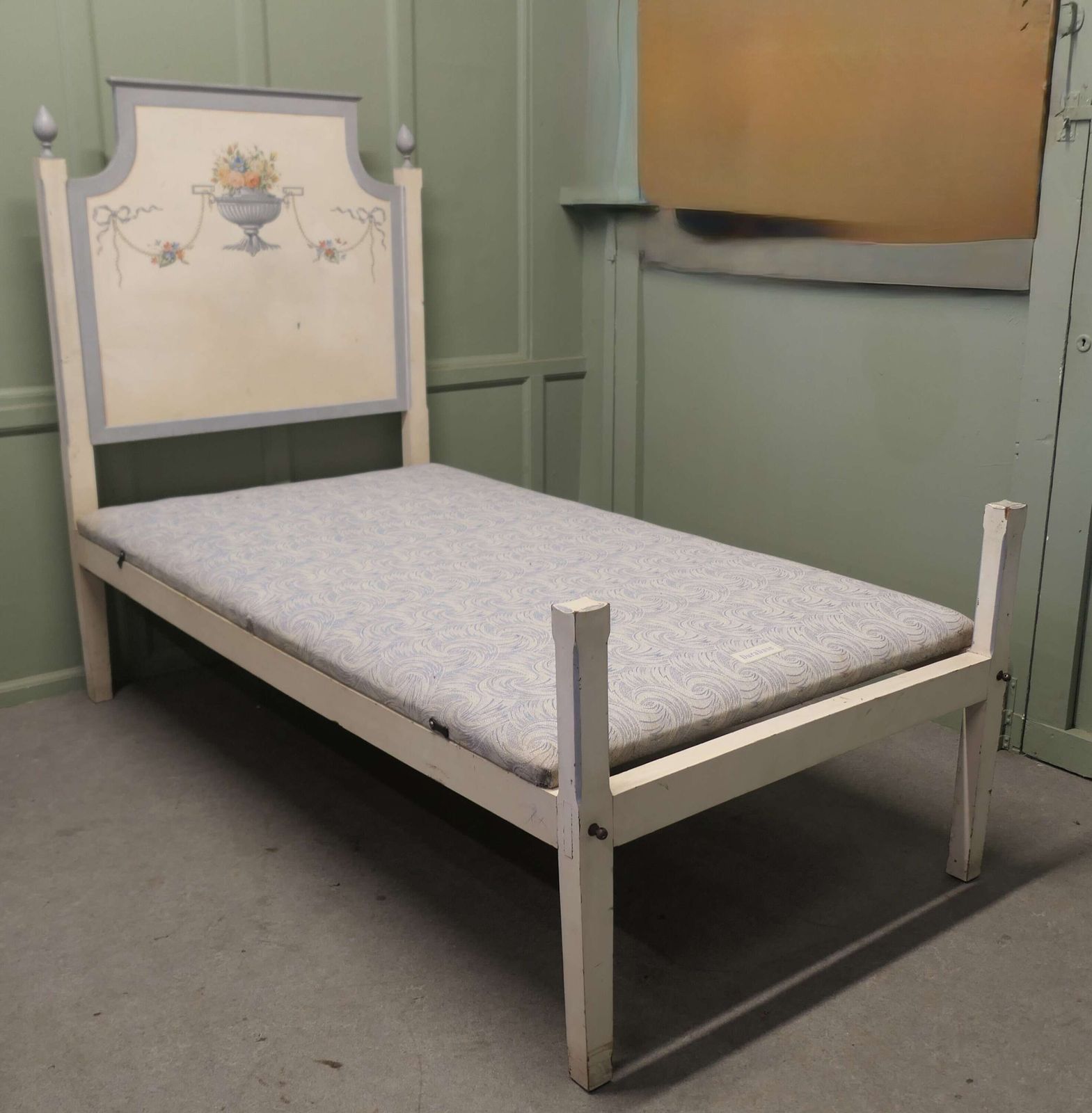 Pair Of Hand Painted Twin Beds Or A King Double Bed These Are A Very Attractive Pair photo for sale