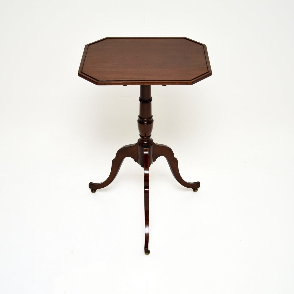 Antique Georgian Mahogany Tilt Top Occasional Table photo furniture