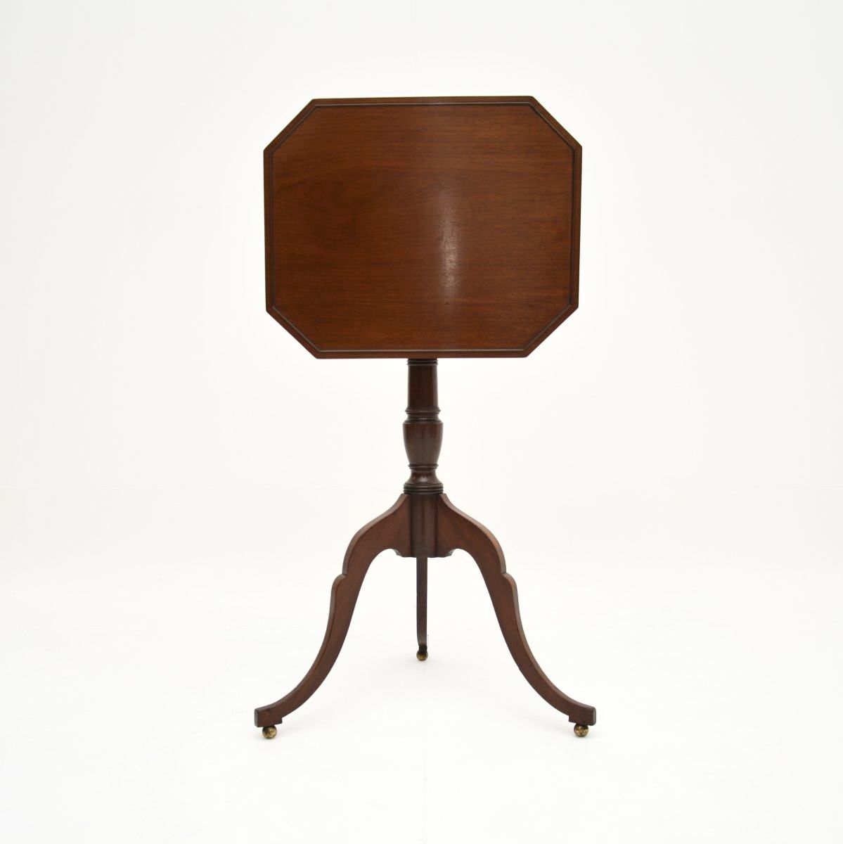 Antique Georgian Mahogany Tilt Top Occasional Table photo 683.0