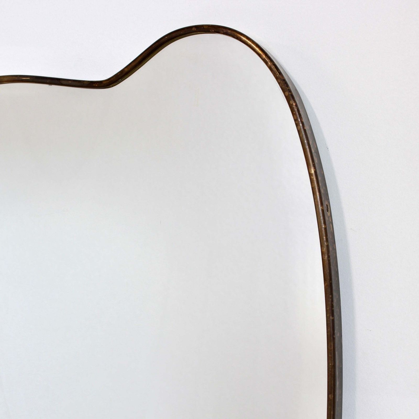 Mid Century Italian Wall Mirror With Brass Frame (Circa 1960s) photo Home Decor