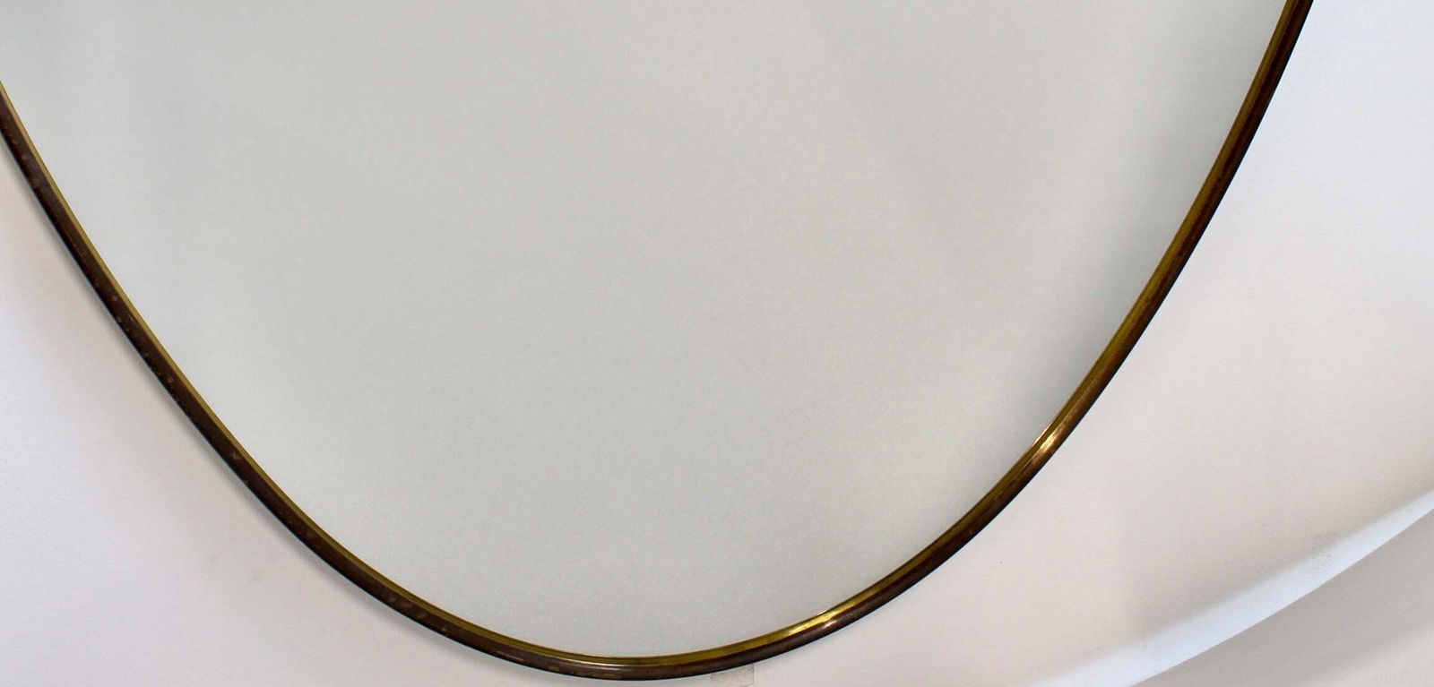 Home Decor Mid Century Italian Wall Mirror With Brass Frame (Circa 1960s) photo