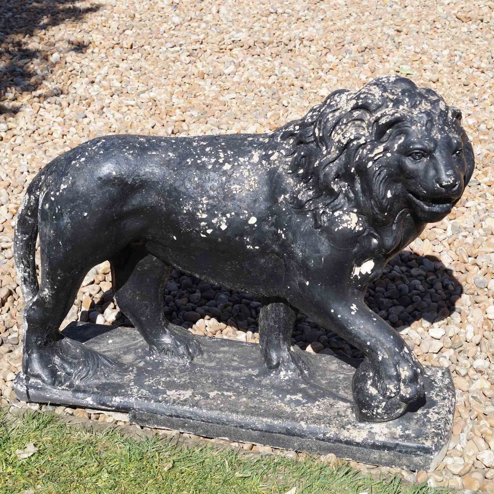 A Large Pair Of "Lion Passant" Garden Ornaments. photo furniture