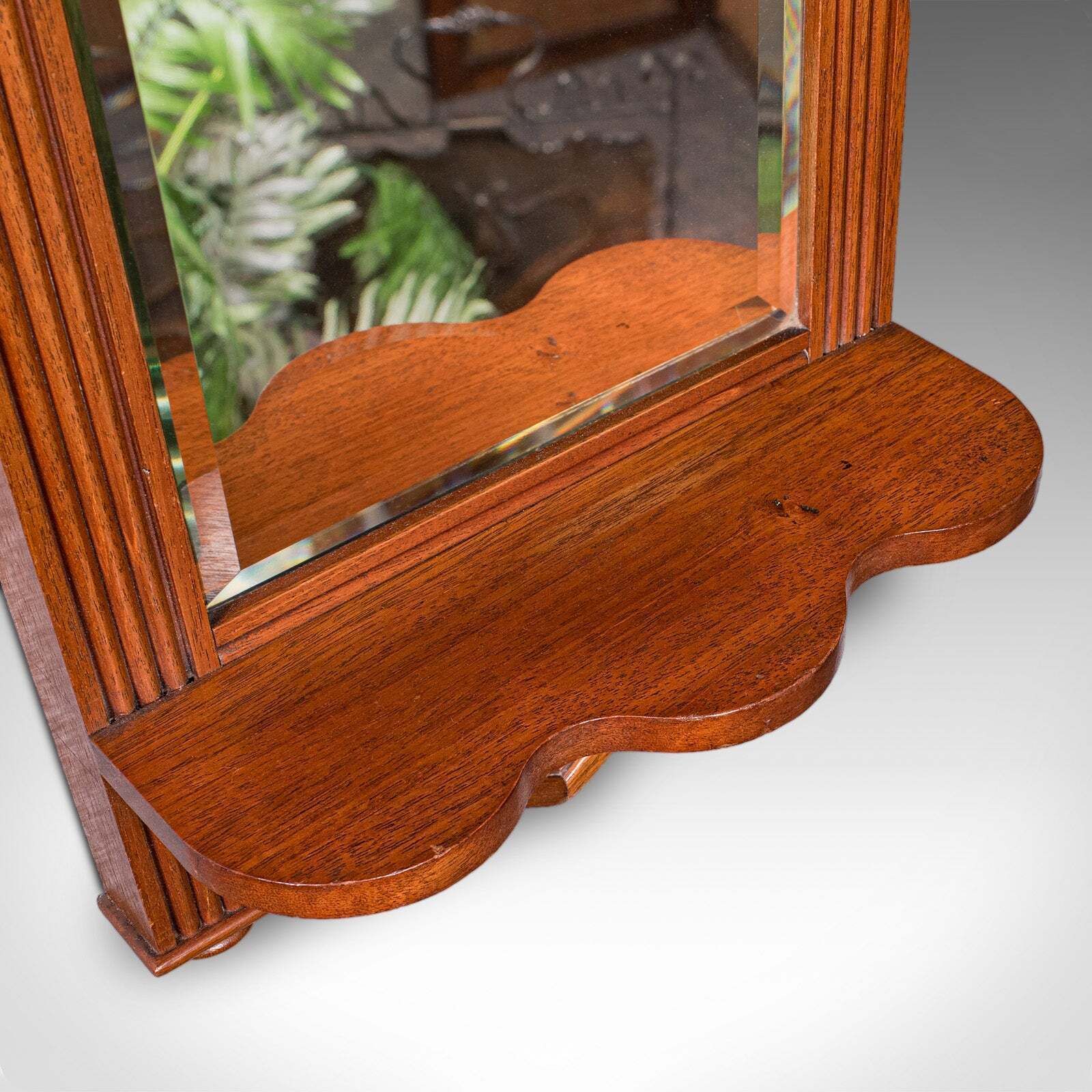 Antique Hallway Mirror, English, Walnut, Glass, Valet, Reception Hall, Edwardian photo buy