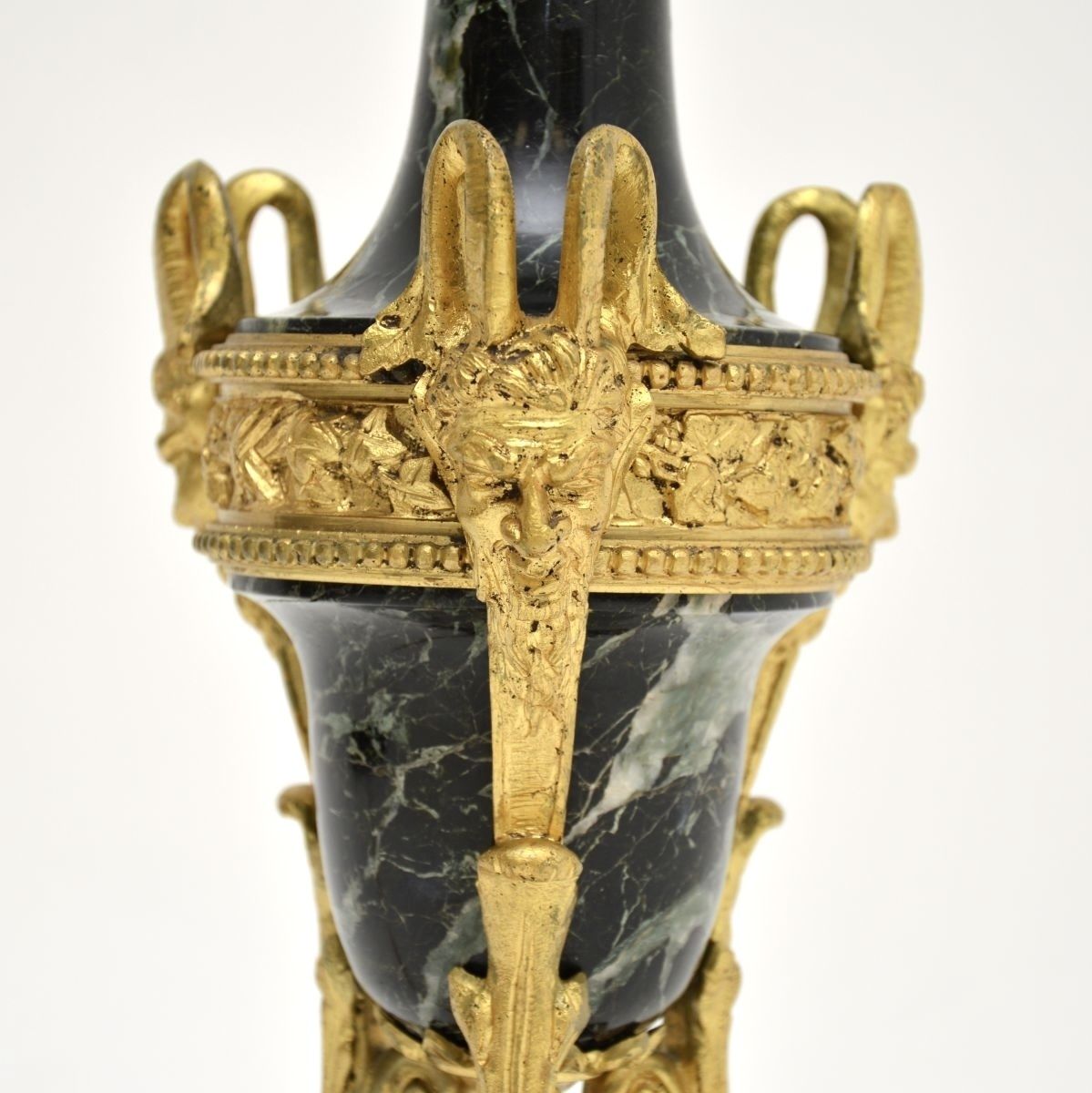 Antique French Marble And Gilt Bronze Table Lamp photo vinterior