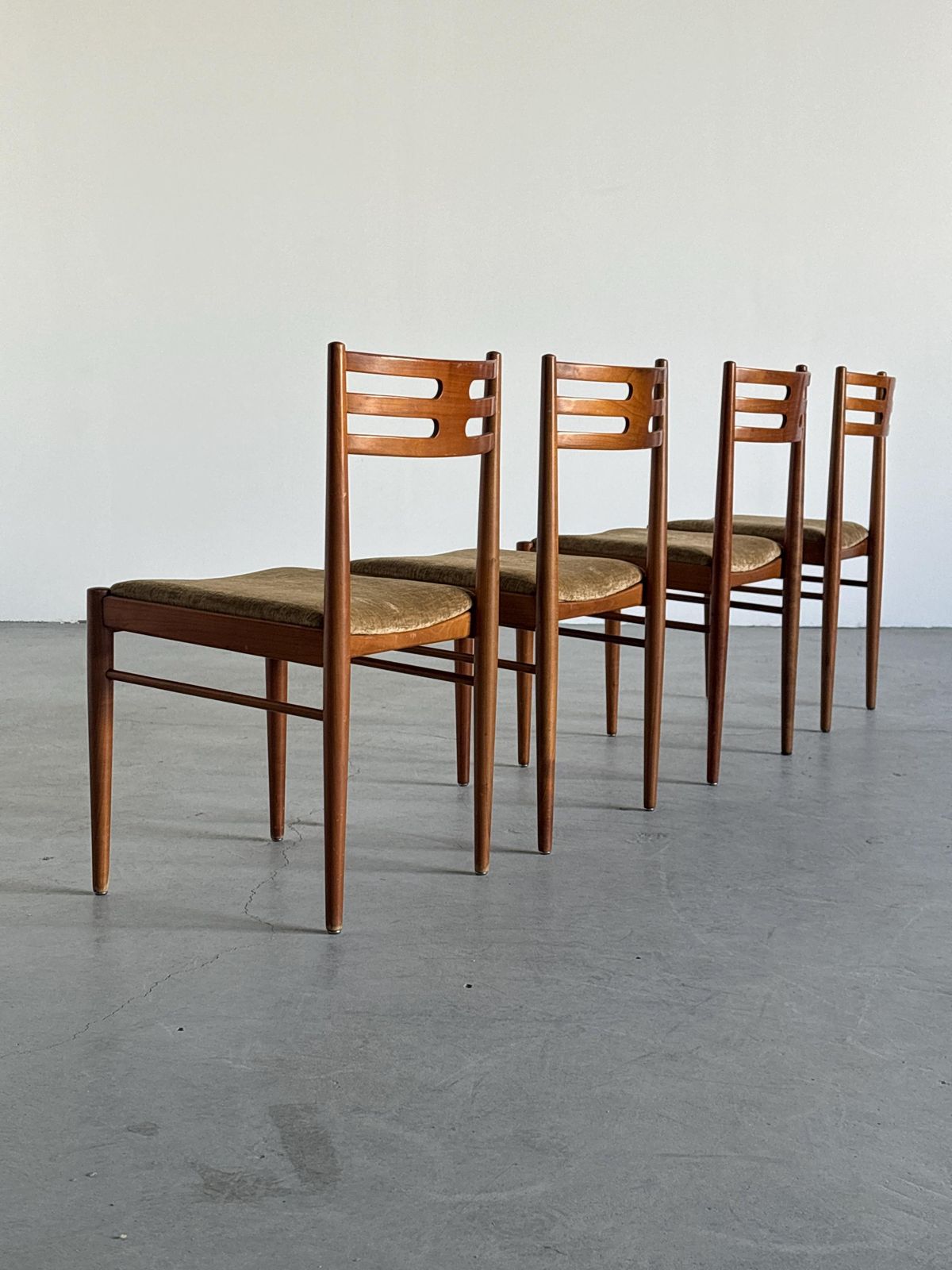 Set Of 4 Danish Mid Century Dining Chairs In Teak Wood, Scandinavian Design, 1970s photo Furniture