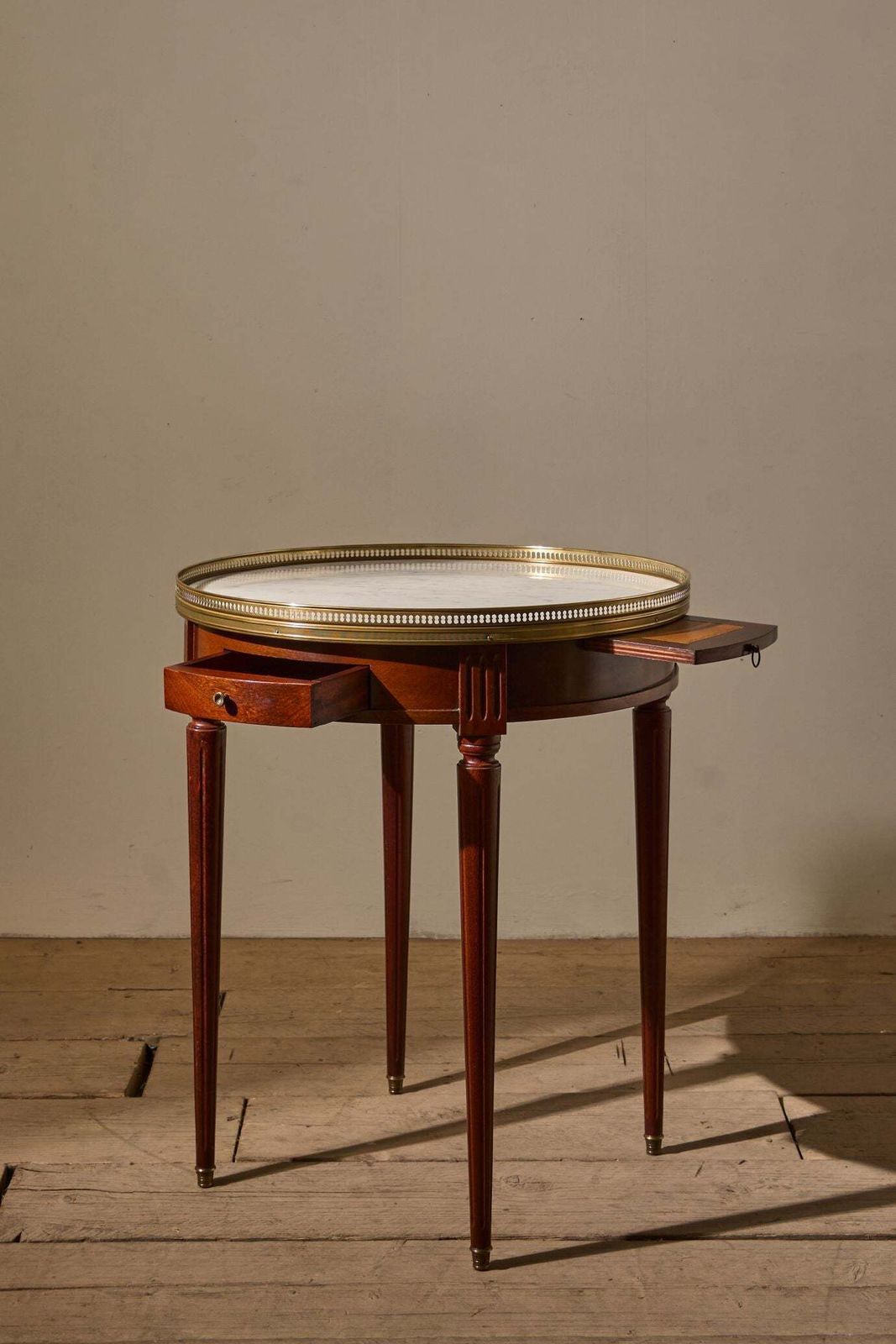 Early 20th Century Mahogany And White Marble Gueridon Table photo for sale