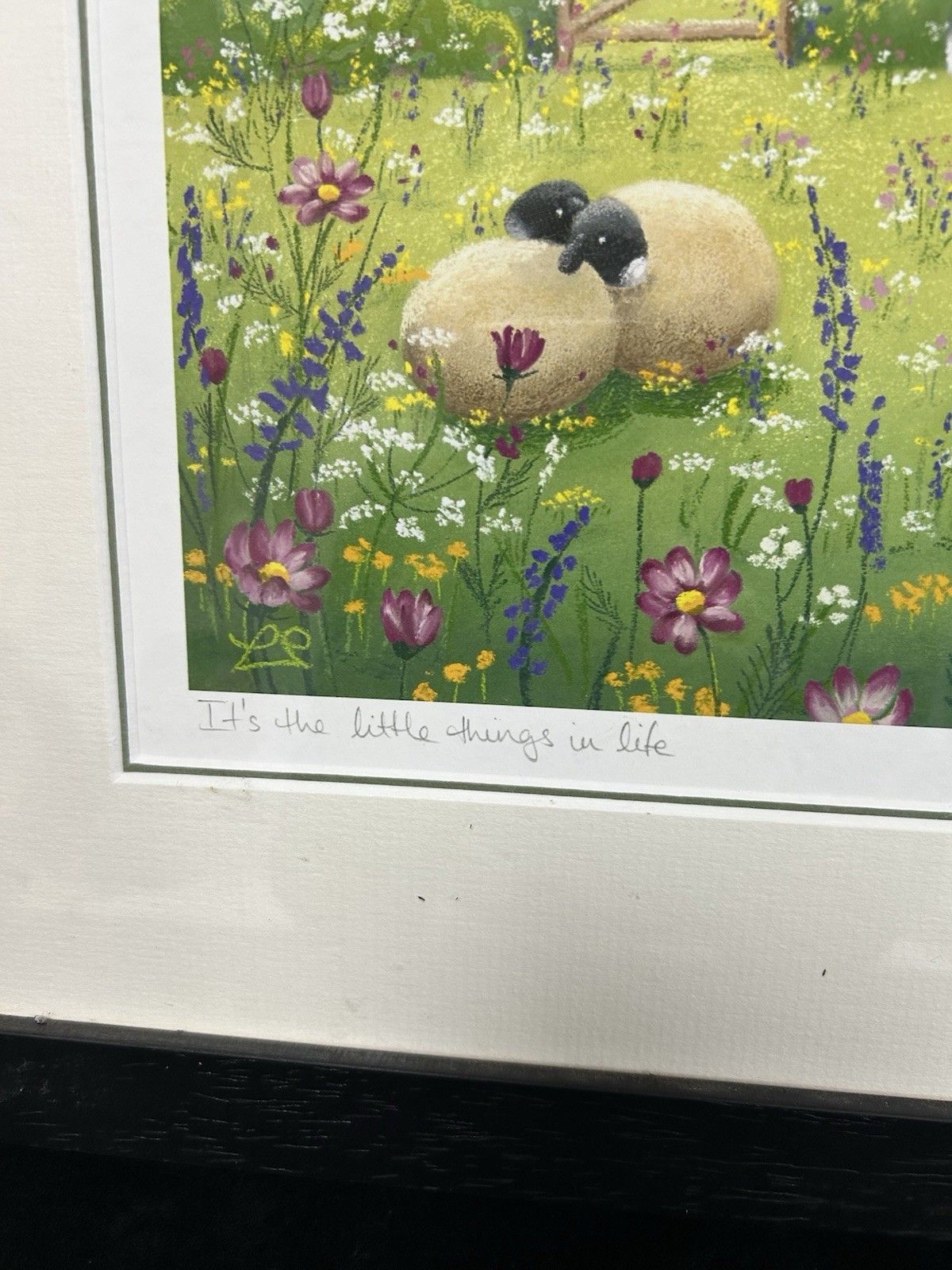 Art Lucy Pittaway Framed 'It's The Little Things In Life' Signed Print photo