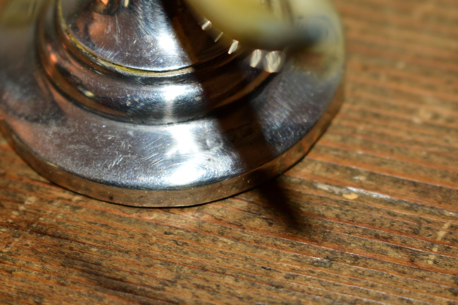photo for sale Rare Edwardian Sterling Silver Twin Horn Ring Stand Or Dining Knife Rest Chester 1909 Rubbed Hallmarks