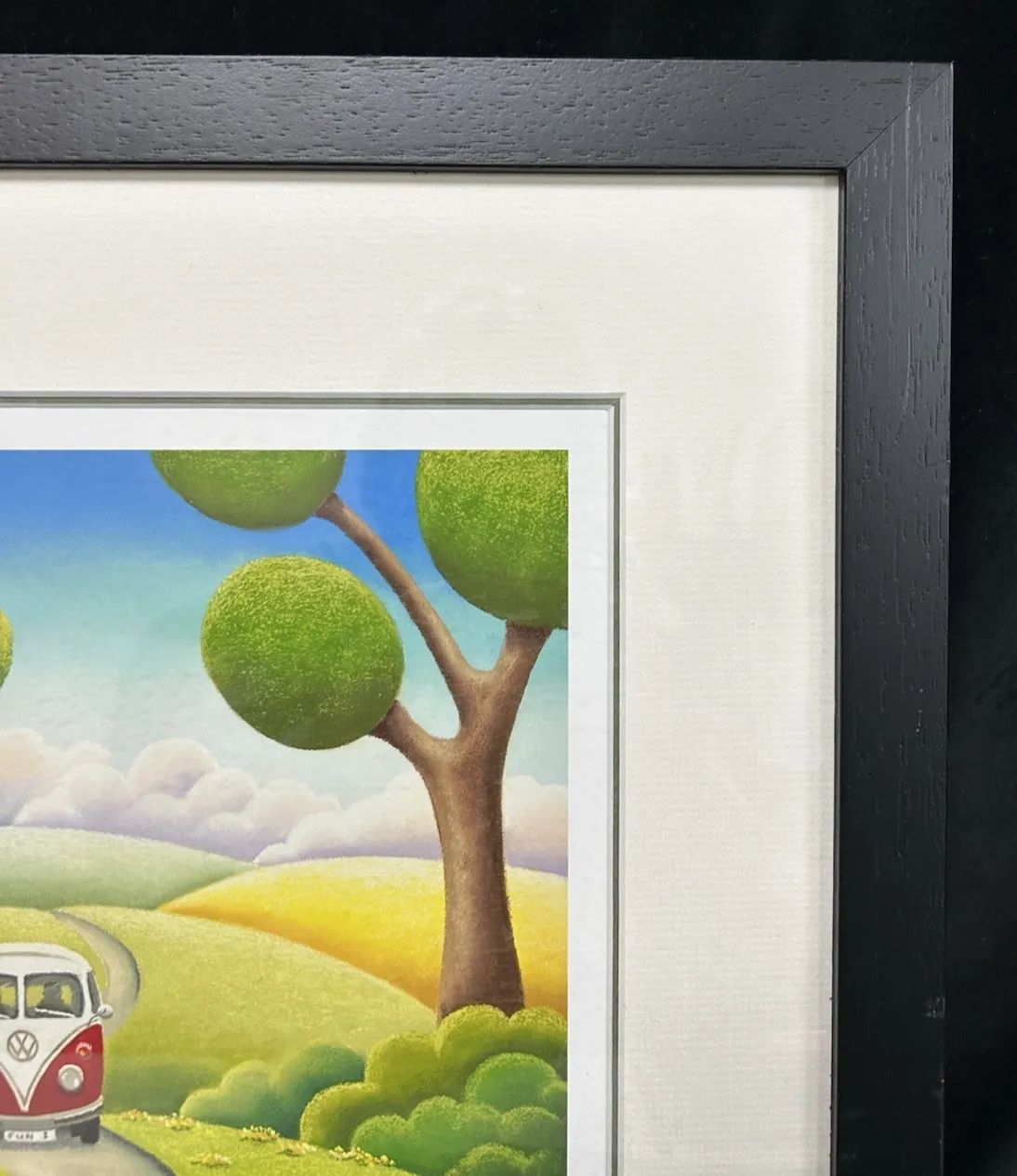 Lucy Pittaway Framed 'Road Trip' Signed Print Volkswagen Campervan Style photo for sale