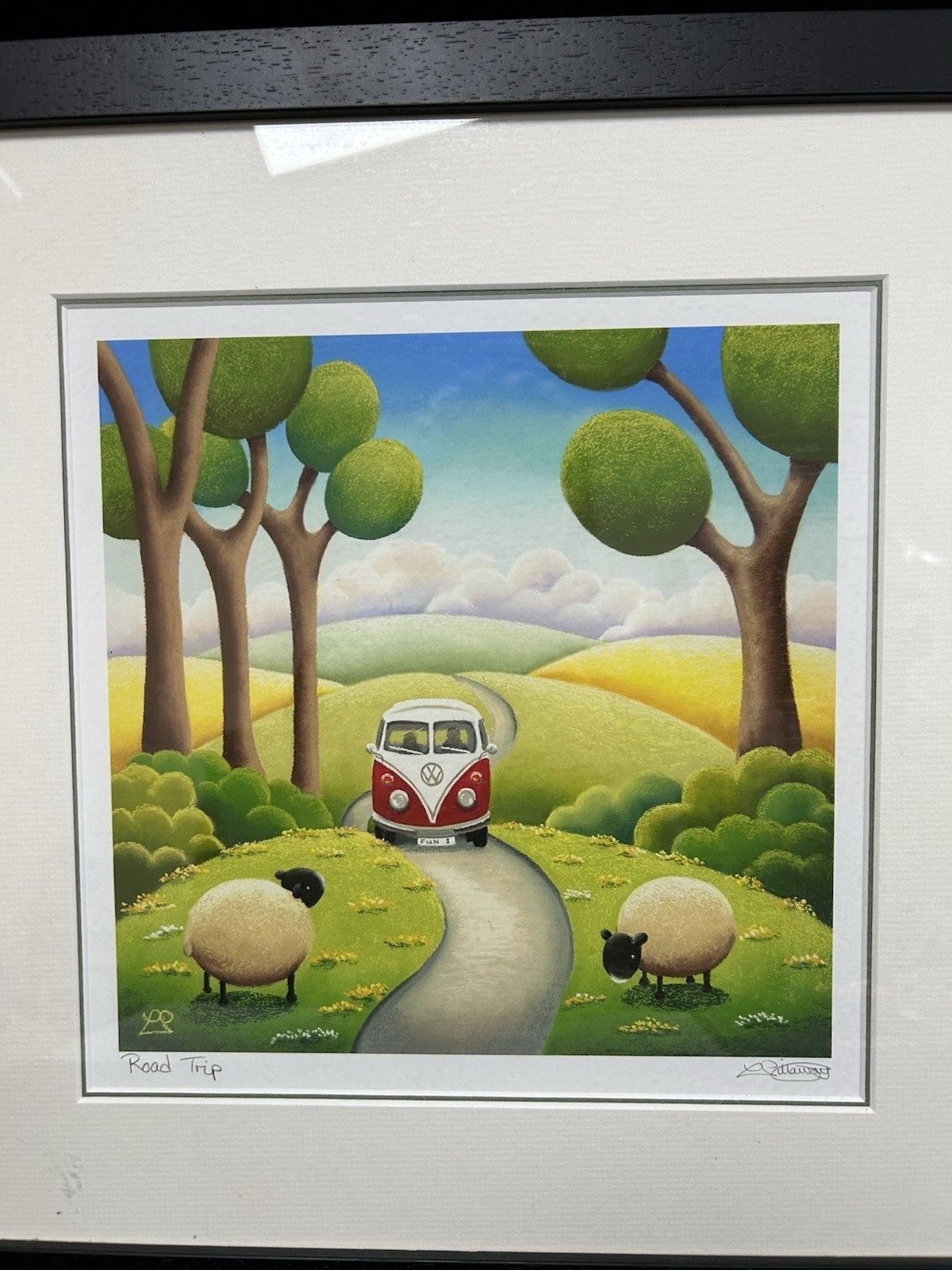 photo for sale Lucy Pittaway Framed 'Road Trip' Signed Print Volkswagen Campervan Style