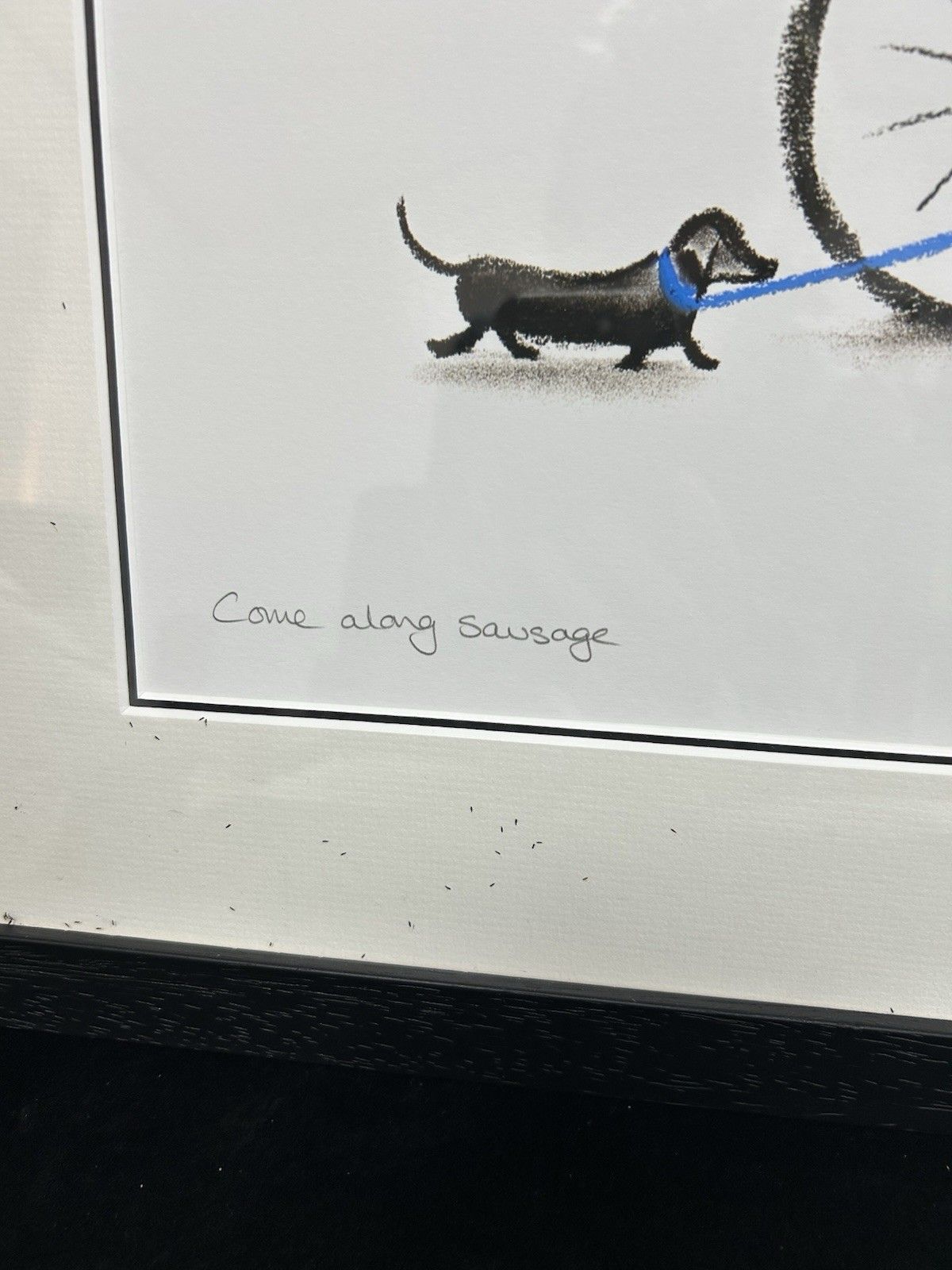 Lucy Pittaway Framed 'Come Along Sausage' Signed Print photo vintage