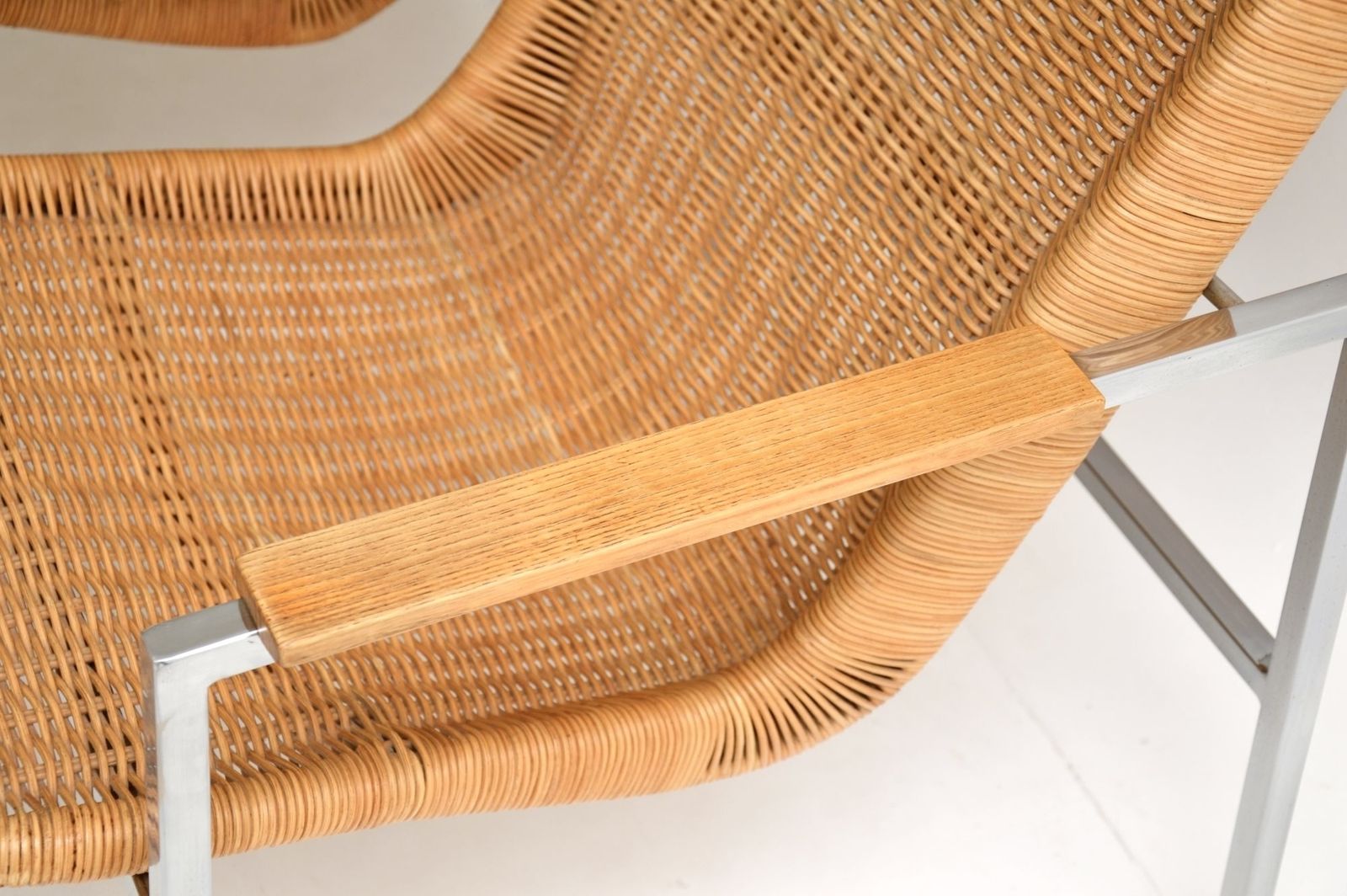 photo furniture Pair Of Vintage Chrome And Rattan Armchairs By Dirk Van Sliedrecht.