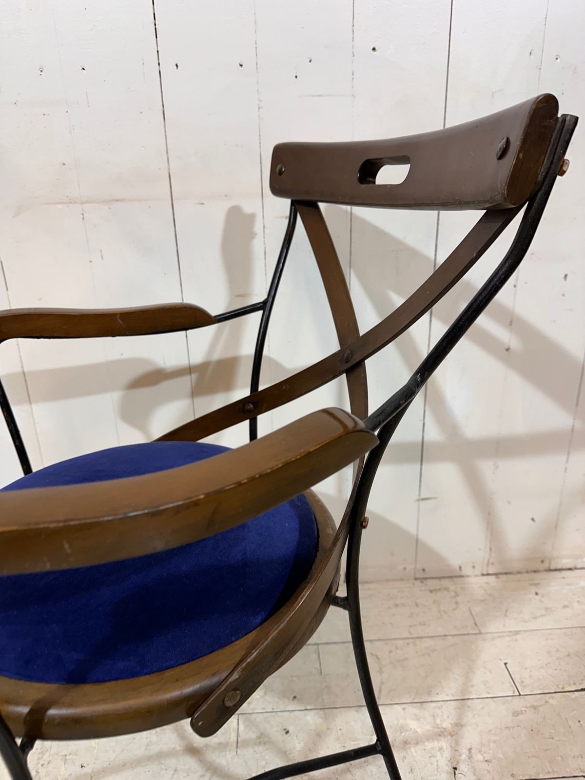 Retro Cross Banded Bistro Chair By Andy Thornton photo vintage