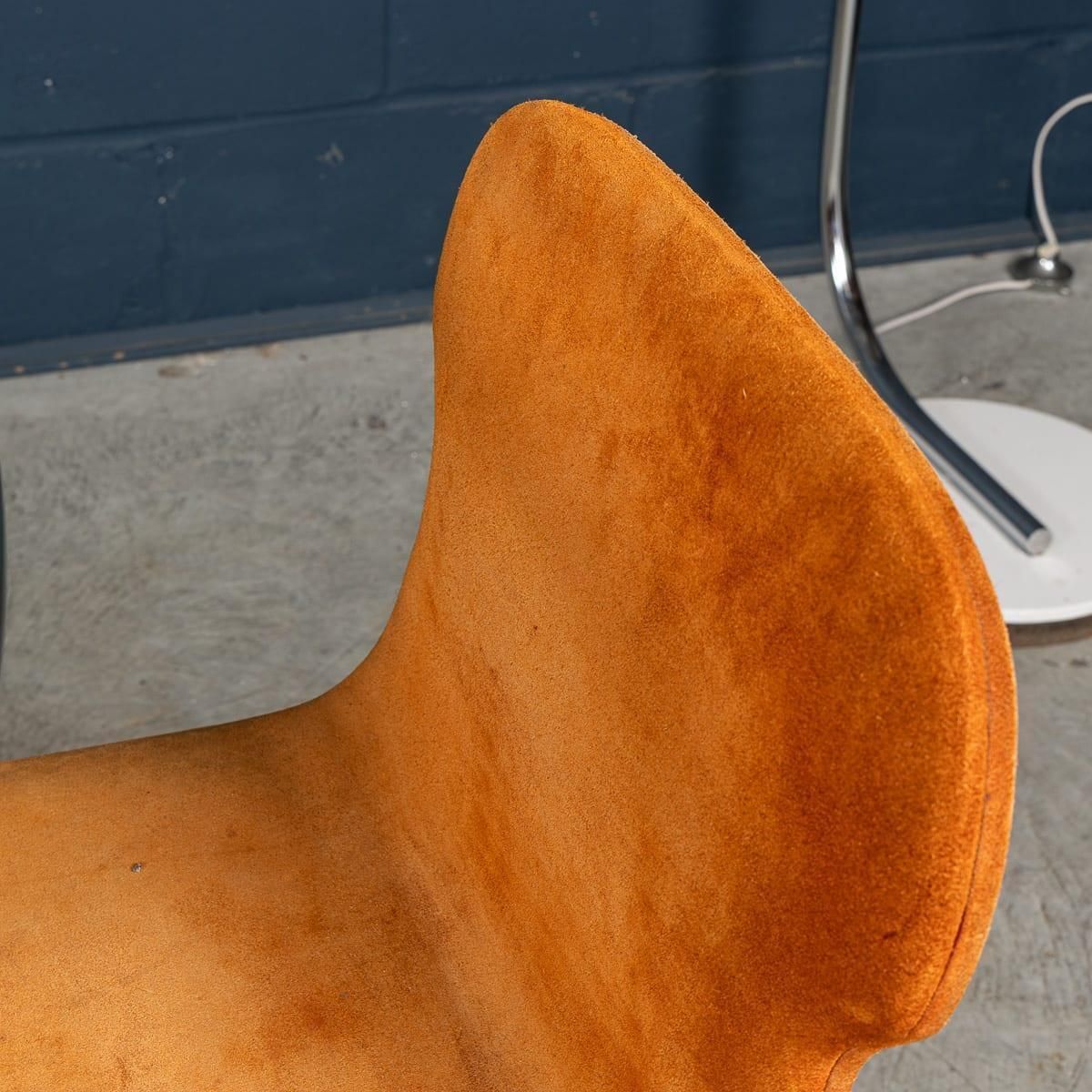 1845.0 Vintage Rare 20thc Italian Dining Set In Orange Suede By Willy Rizzo C.1970 photo