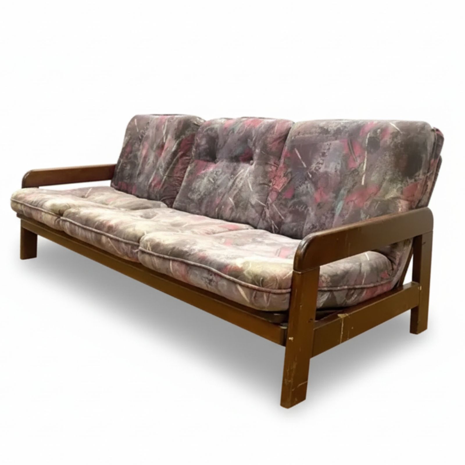 photo furniture Retro Sofa, Massief Houten Frame, Jaren 1970, Midden Europa.