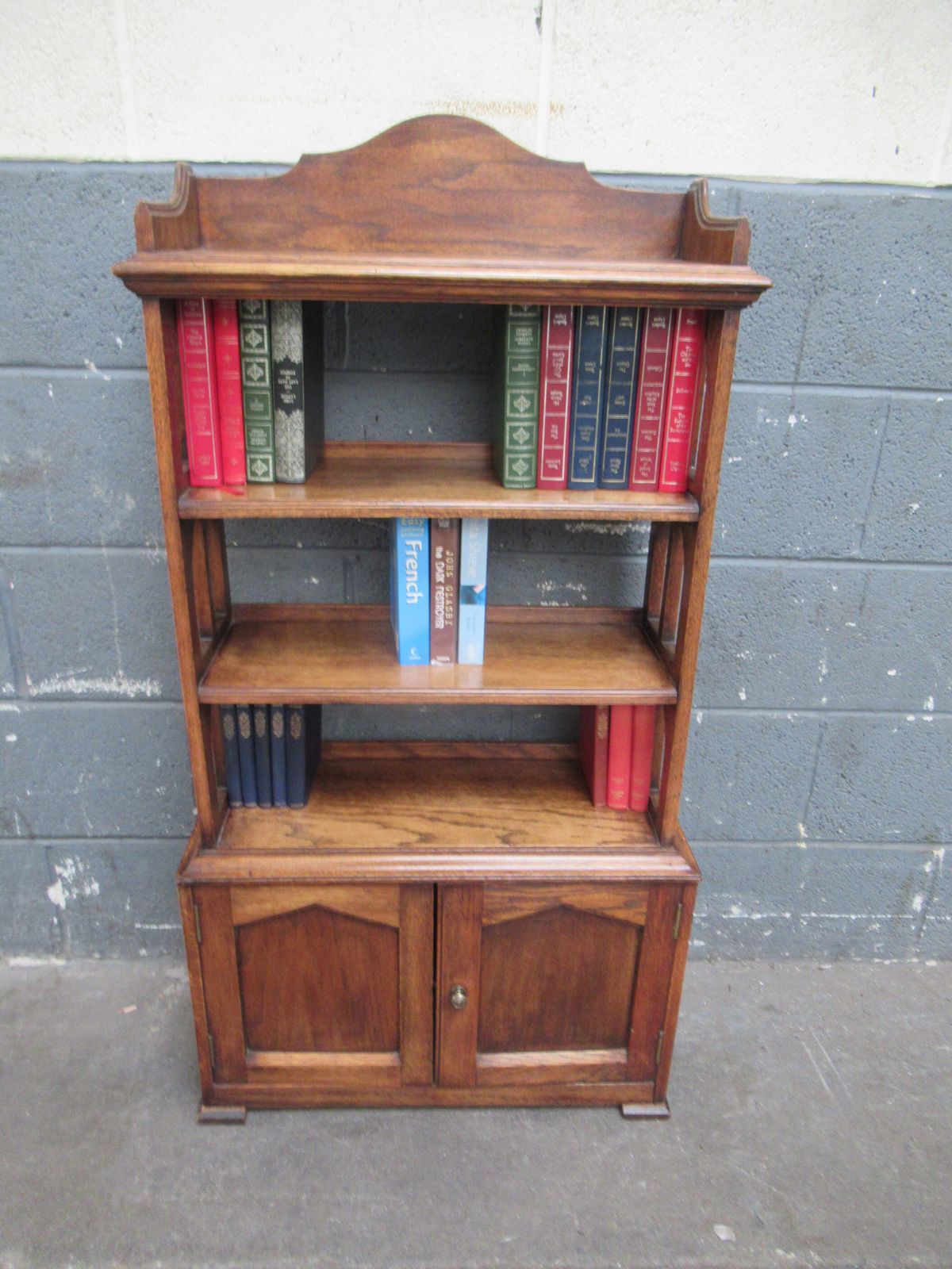 Oak   Open  Bookcase   Slim Size Dating From The 1910s photo Furniture