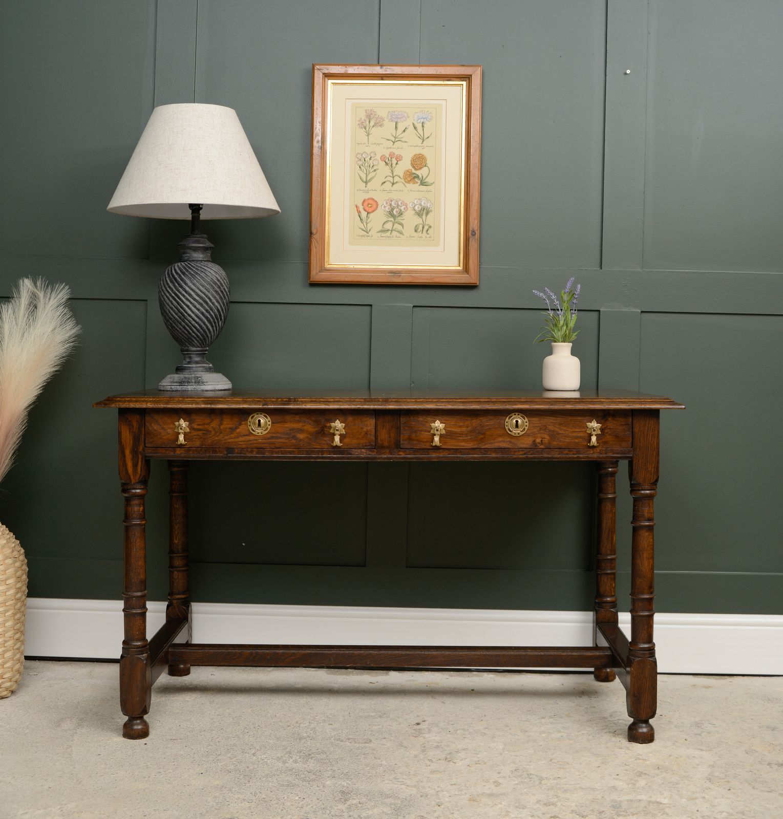 Solid Oak Console  With Drawers   Bylaw Furniture