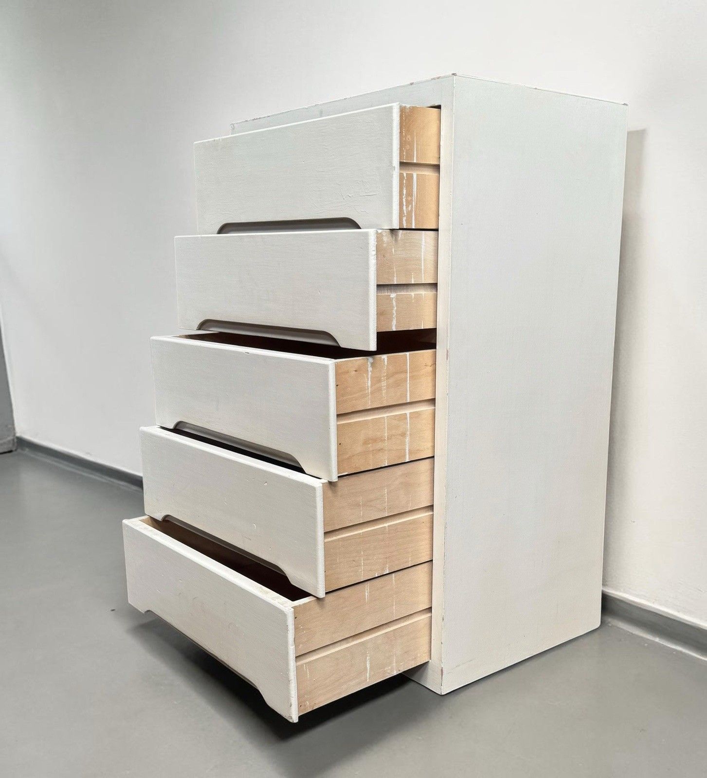 Liden Chest Of Drawers Plywood C1950s Mid Century Retro  Painted White photo furniture