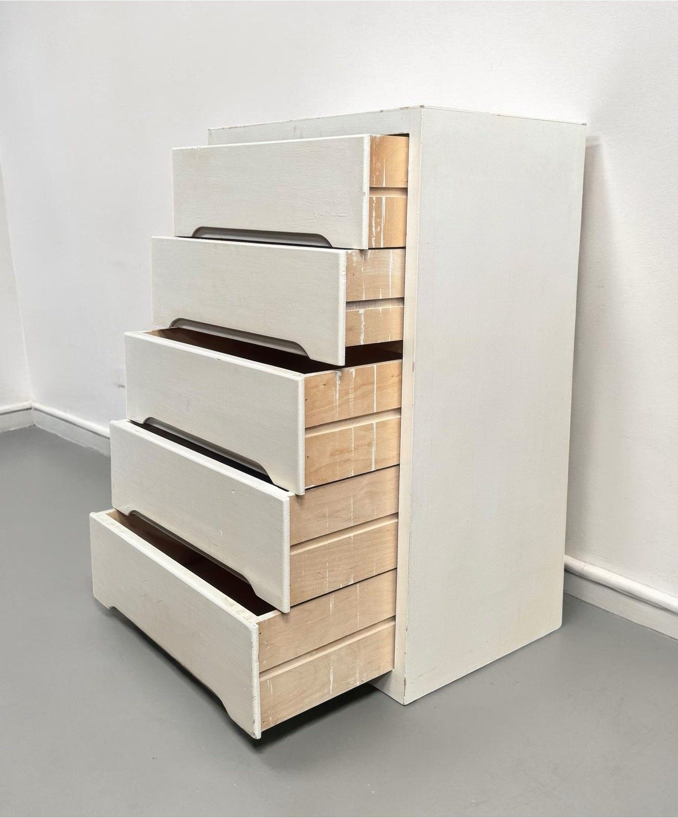 Liden Chest Of Drawers Plywood C1950s Mid Century Retro  Painted White photo buy