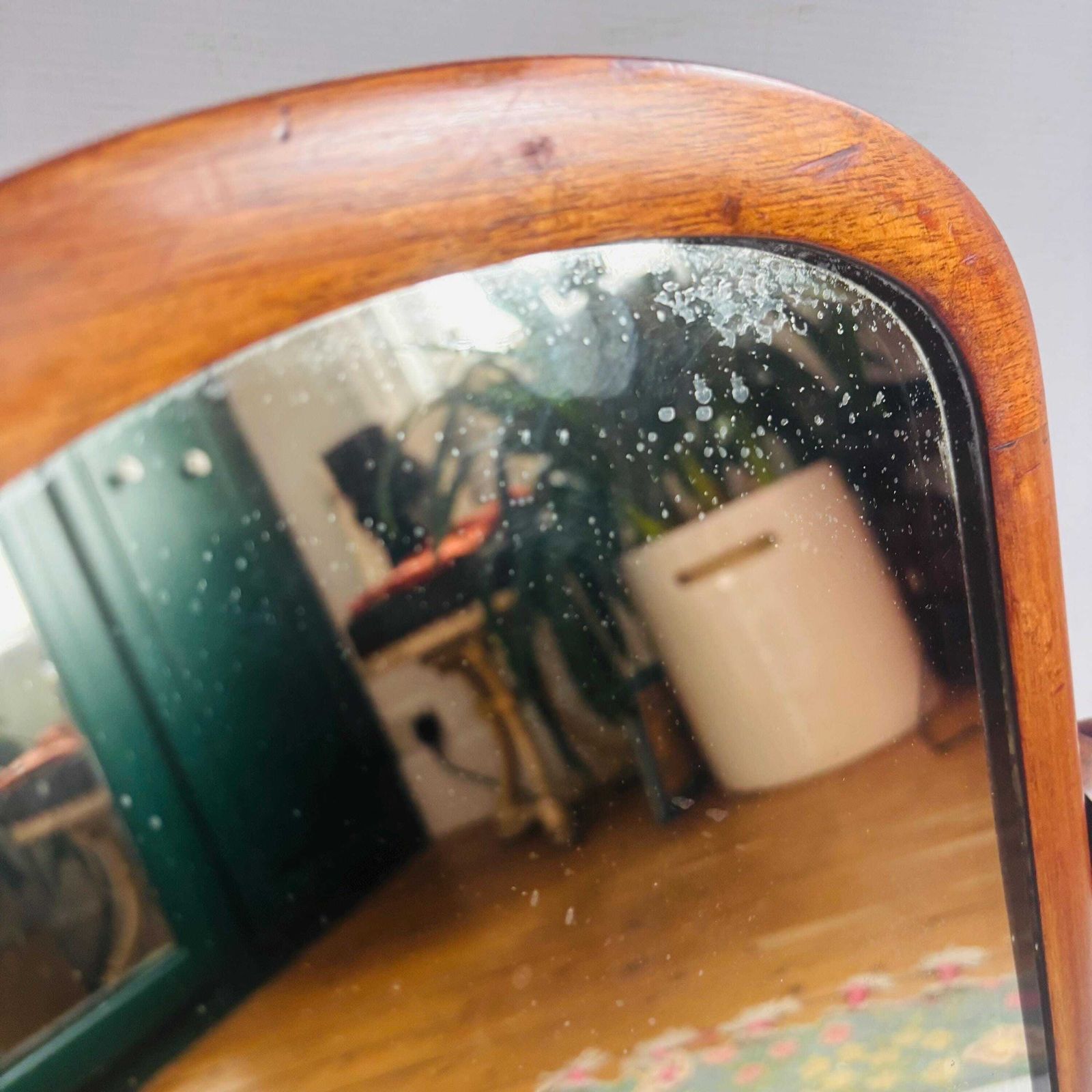 Miroir de coiffeuse d'époque victorienne en acajou massif, XIXe siècle photo furniture