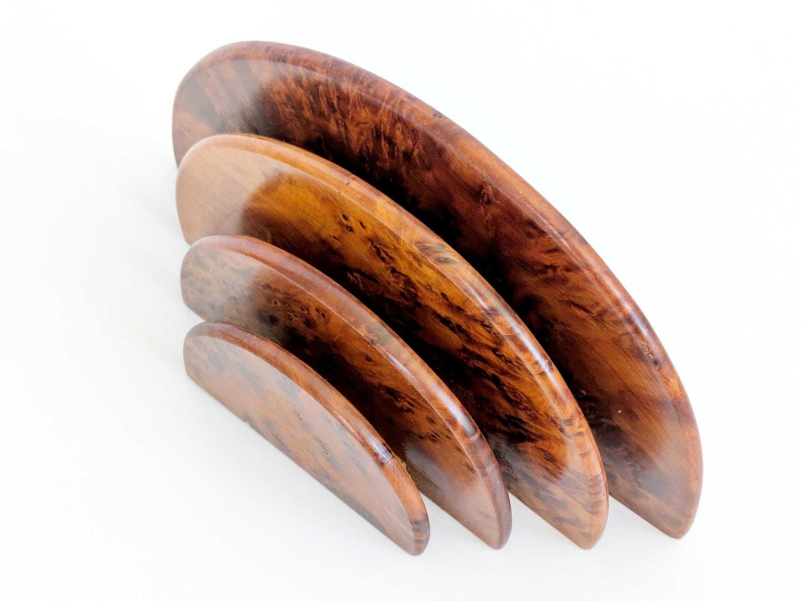 photo furniture Pair Art Deco Burl Wood Letter Holder Bookends Midcentury Desk Organizer Set