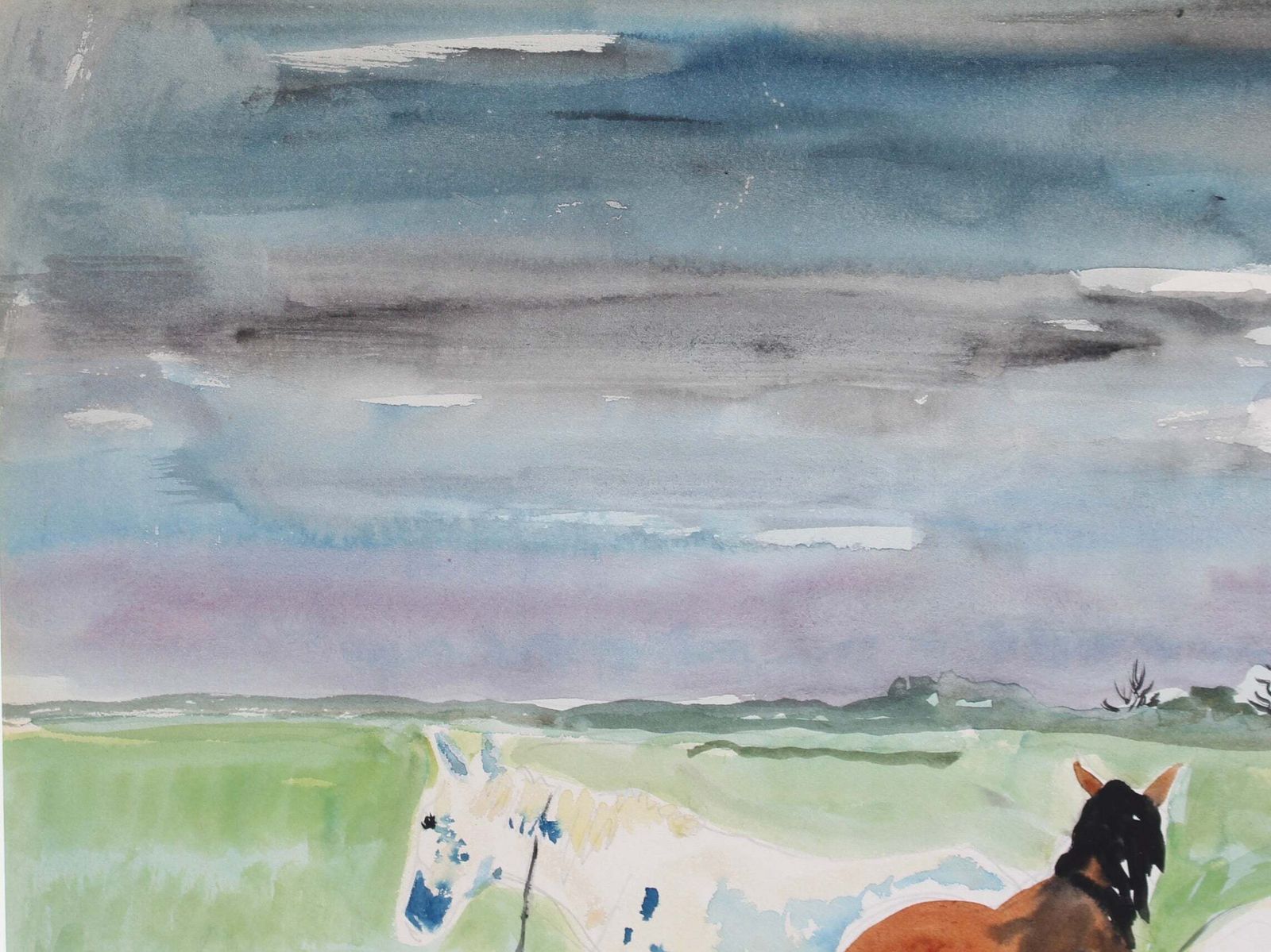 'Gardians With Horses In The Camargue' By Yves Brayer (Circa 1950s) photo vinterior