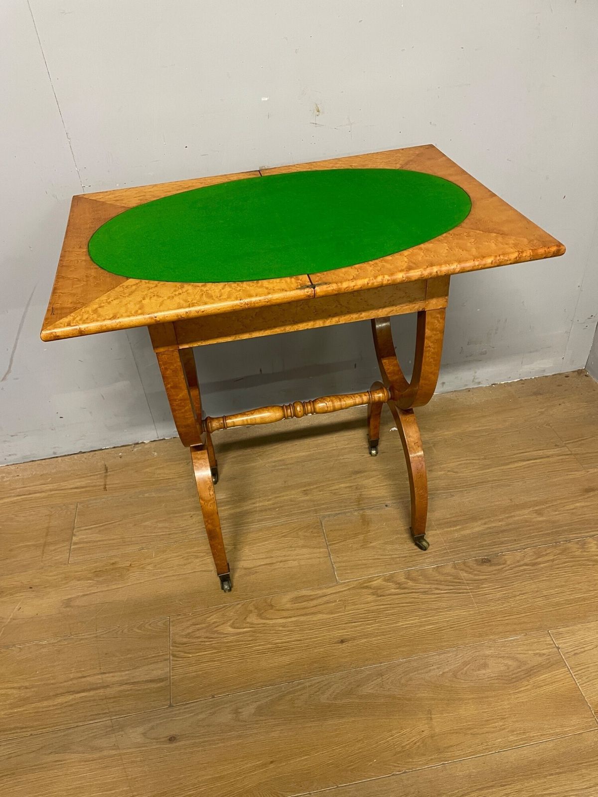 C19th Biedermeier Birds Eye Maple Card Table photo vinterior