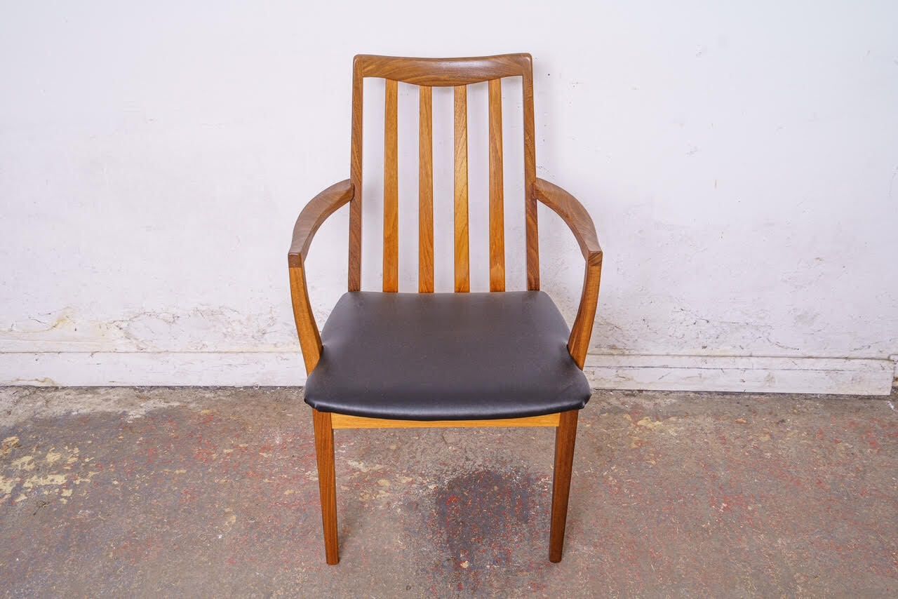 2 G Plan Mid Century Teak Carver Dining Chairs, Newly Upholstered photo Furniture