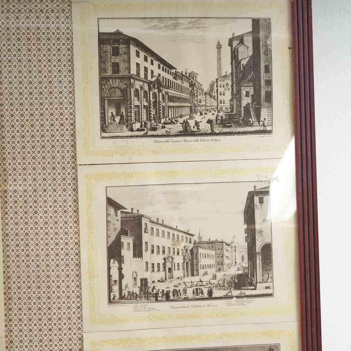 Vintage Prenten Van De Stad Bologna photo for sale