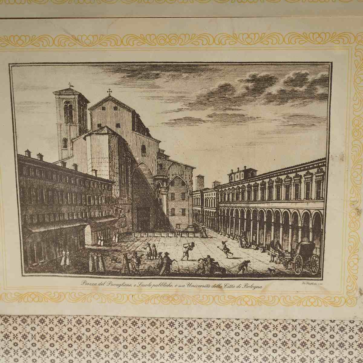 Vintage Prenten Van De Stad Bologna photo 251.0
