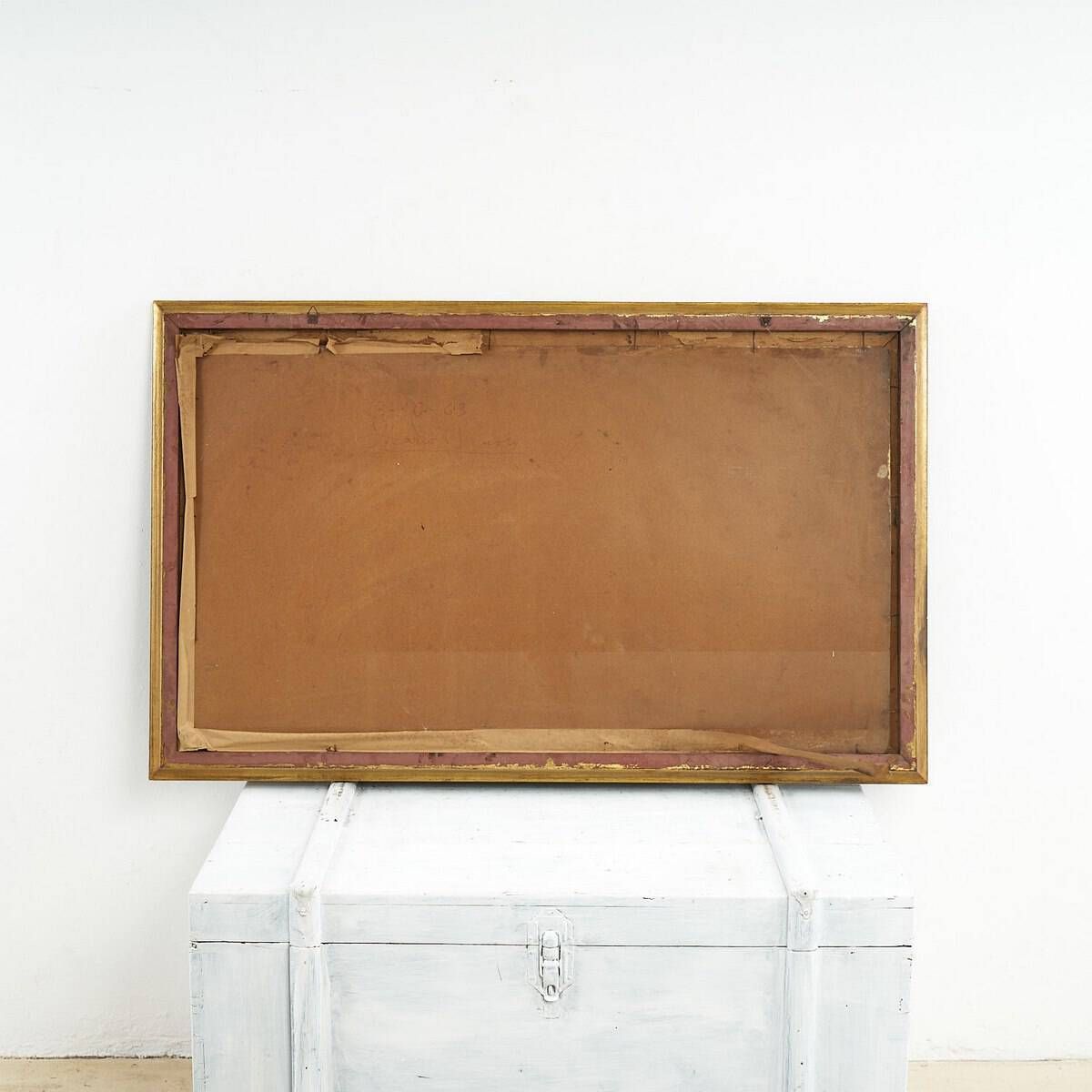 Oil On Panel Of Still Life M. Piccoli, 20th Century photo Art