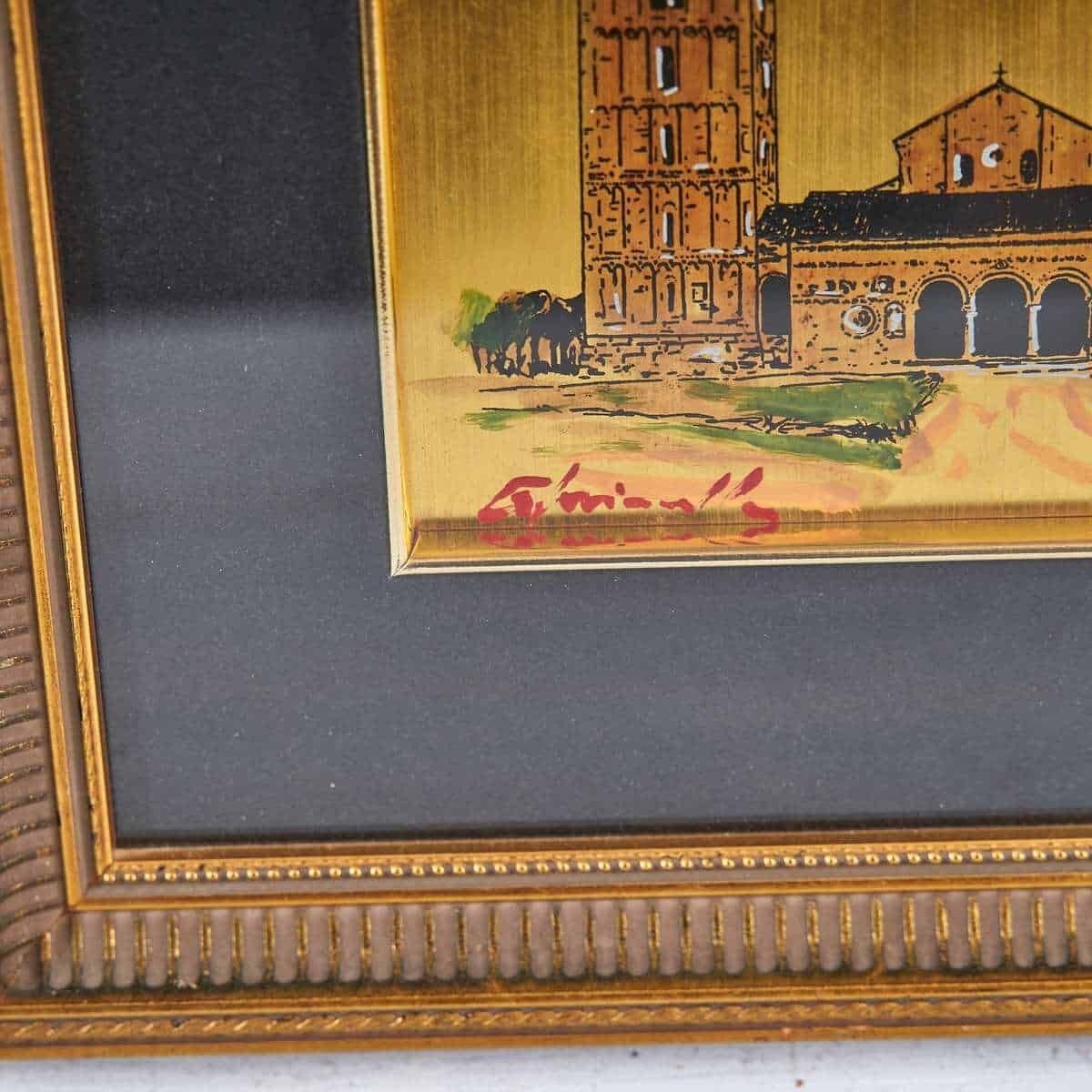 Painting On Gold Leaf By G. Farinella – Artist From Ferrara (Italy) photo furniture
